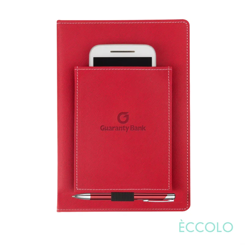 Journal & Clicker Pen, Red/Red