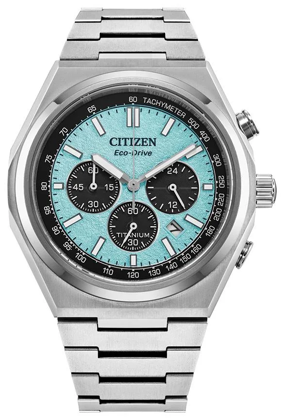 Citizen Watch Men's Sport Luxury Super Titanium Bracelet Watch, Blue Dial