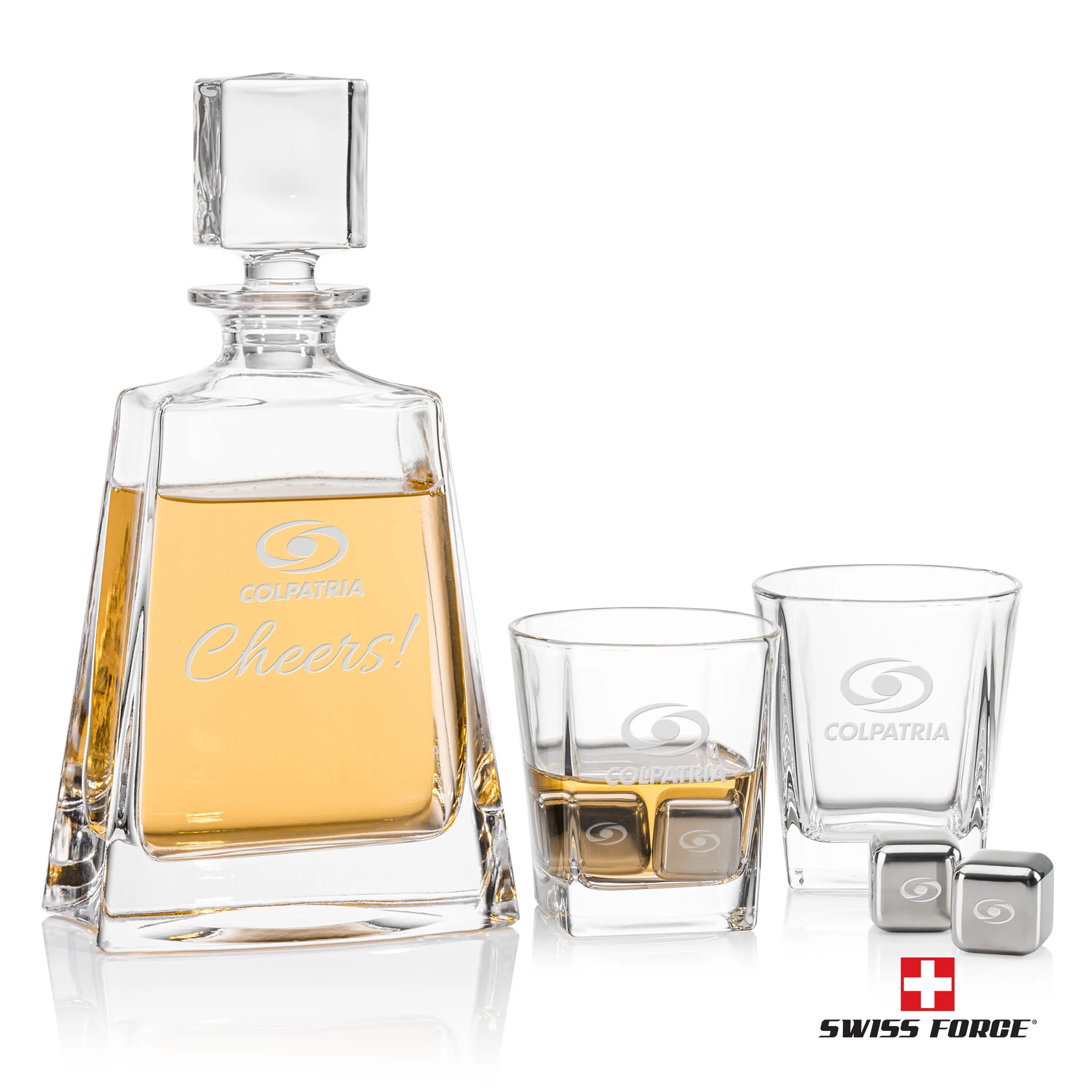 Swiss Force® S/S Ice Cubes & Decanter Set — Swiss Force® S/S Ice Cubes & Decanter Set