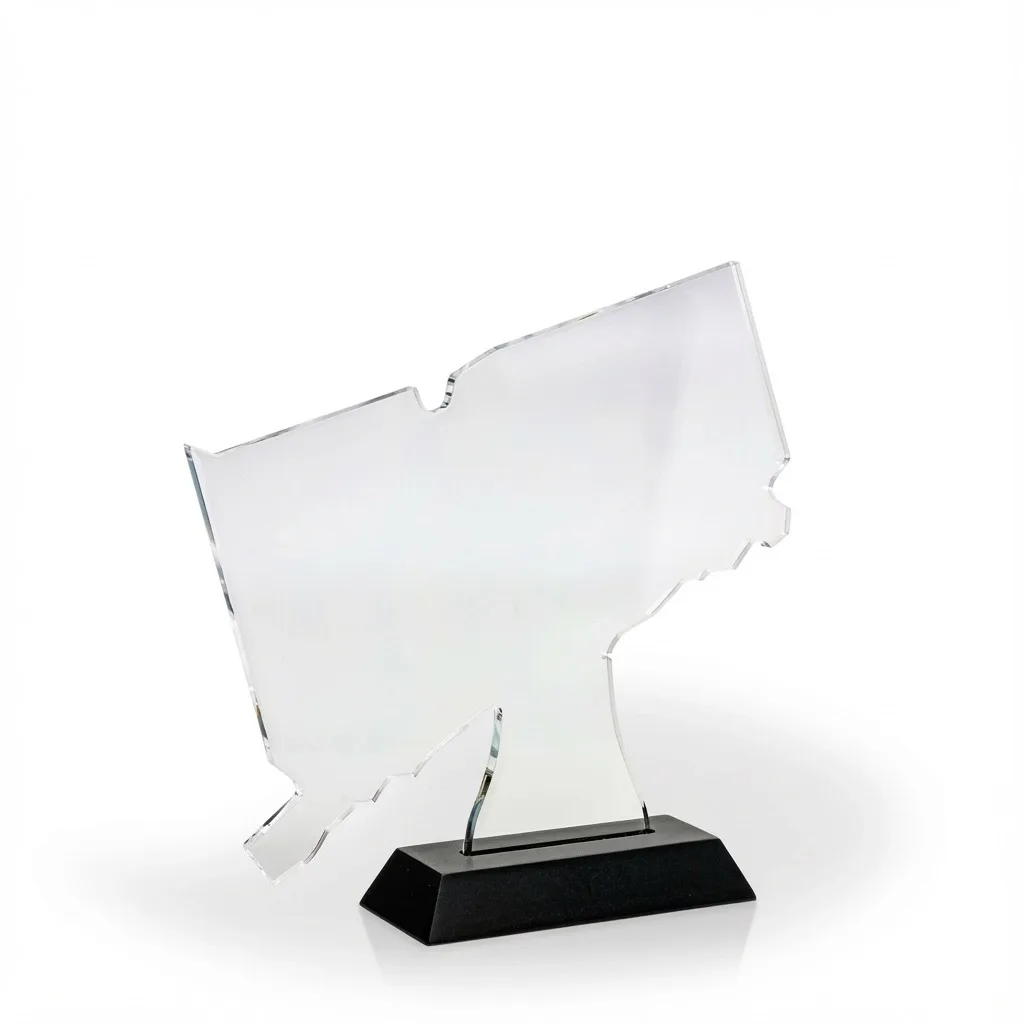 Connecticut Award with Black Wood Base view 2