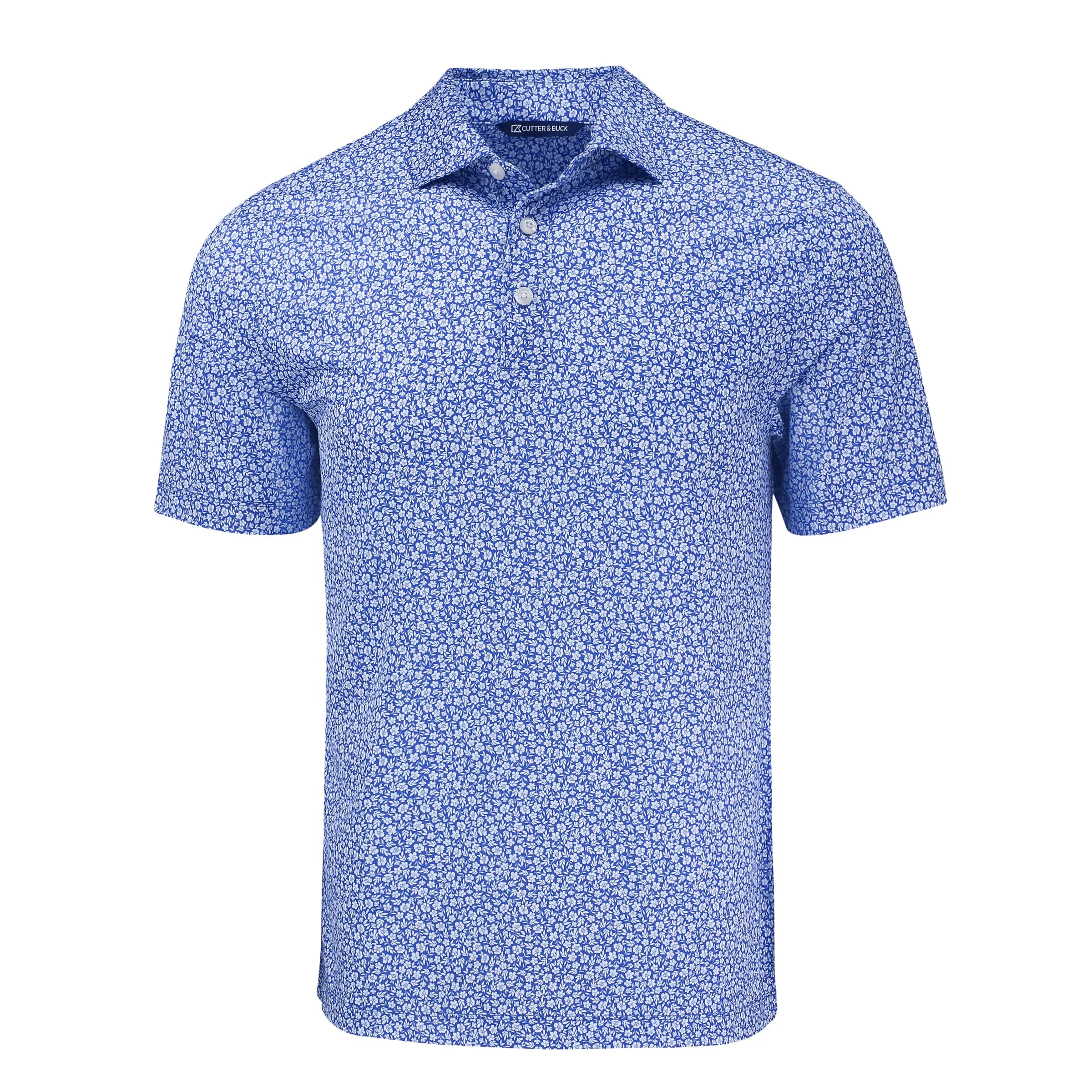 Cutter & Buck Pike Eco Flora Print Recycled Mens Polo view 3