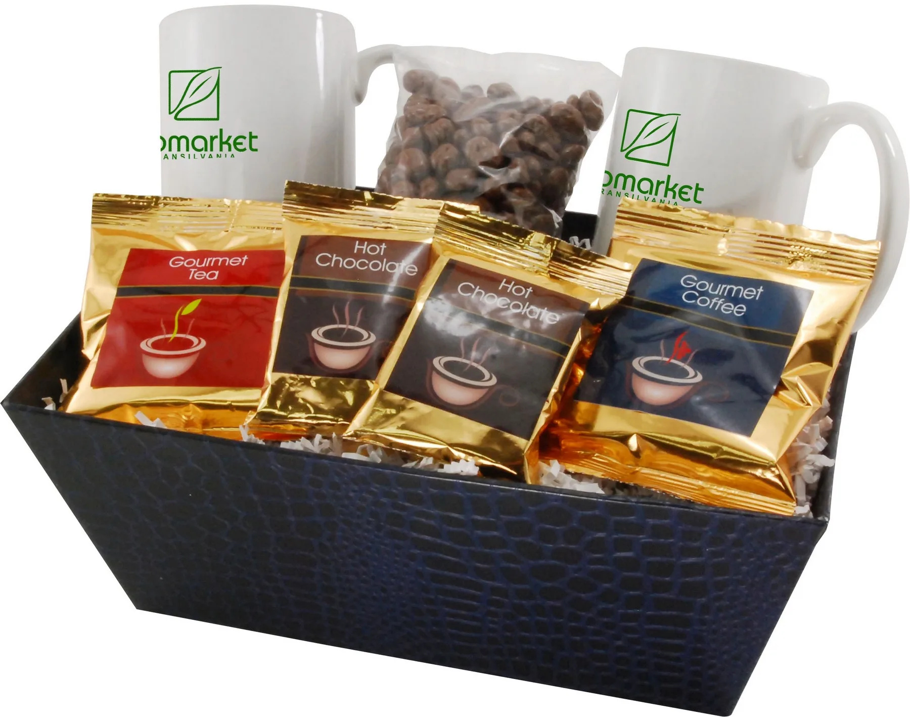 Tray w/ Mugs and Mini Pretzels