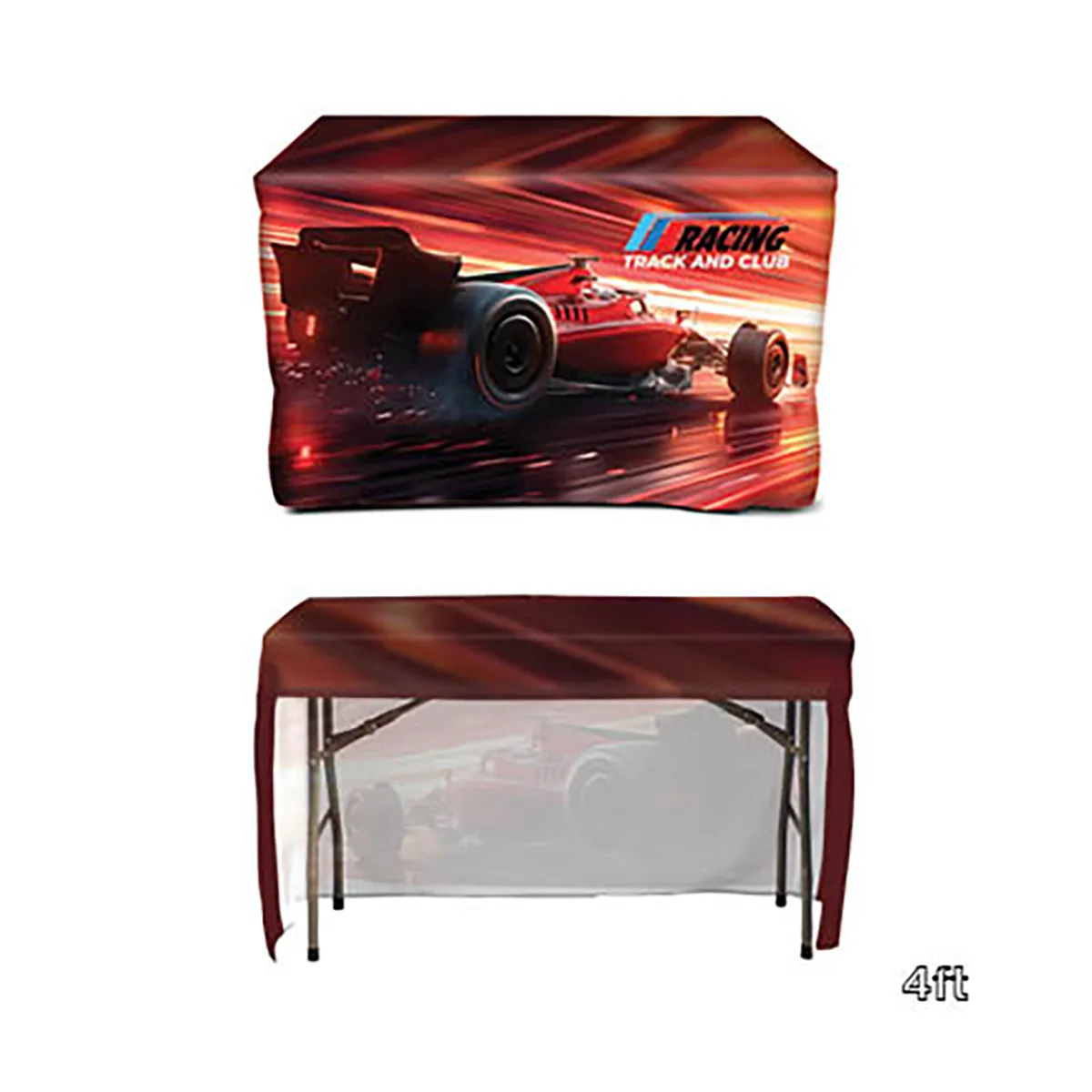 DisplaySplash 4' Fitted Open Back Table Cover