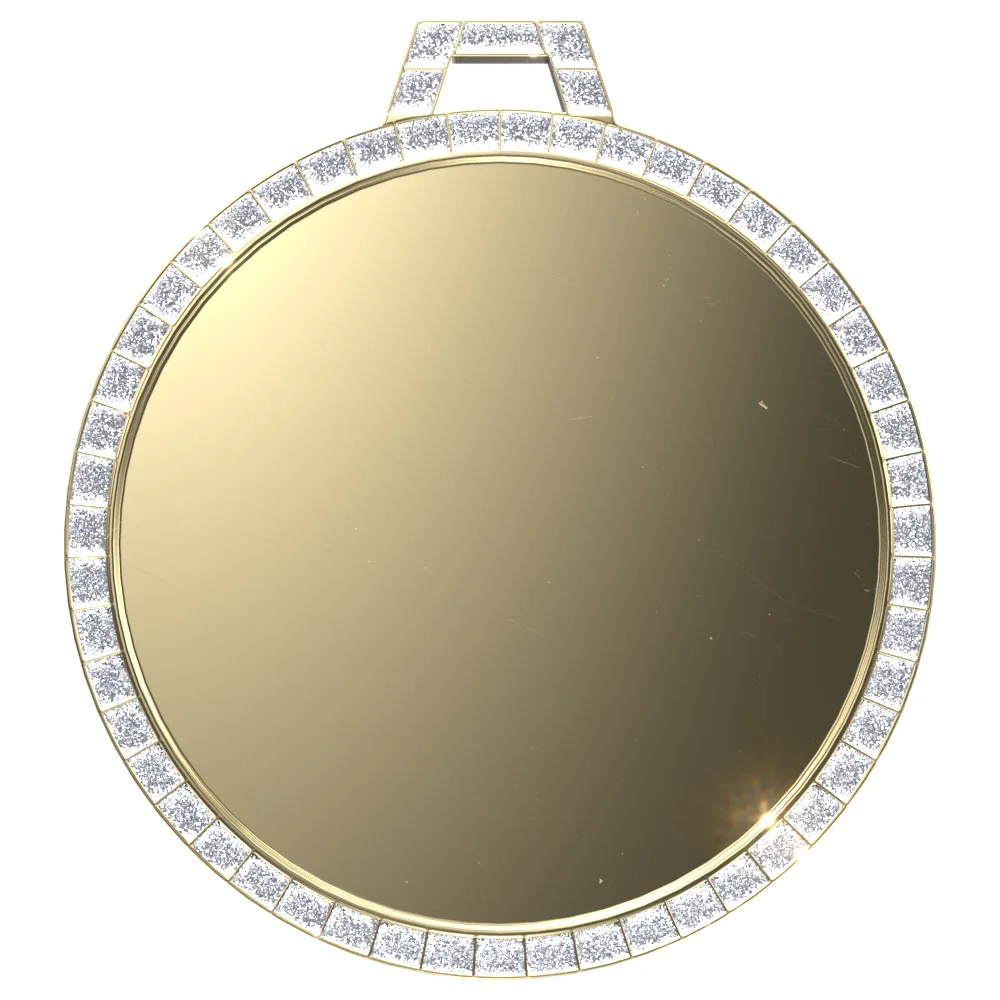 Vibraprint® Bright White GEM Insert Medallion (2-1/4") view 2