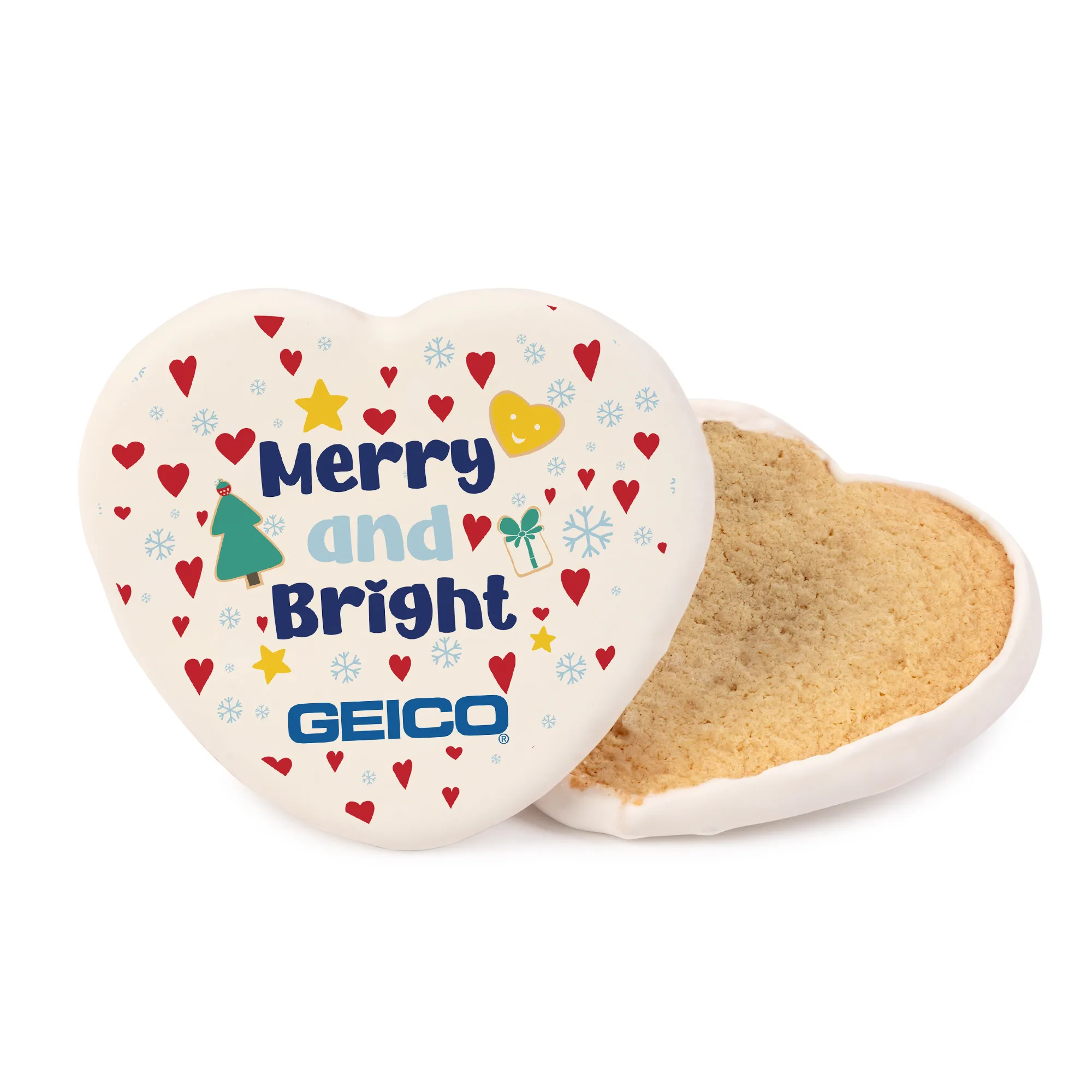 3" Iced Full Color Vanilla Cookie- Heart view 6