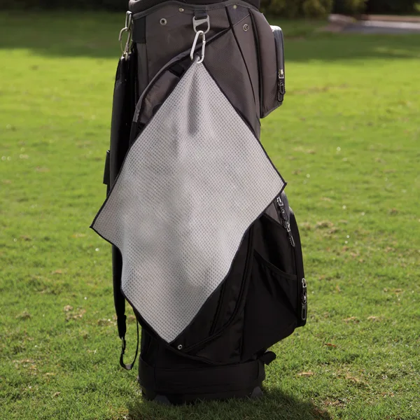 Microfiber Waffle Small Golf Towel (Screen Print) view 2