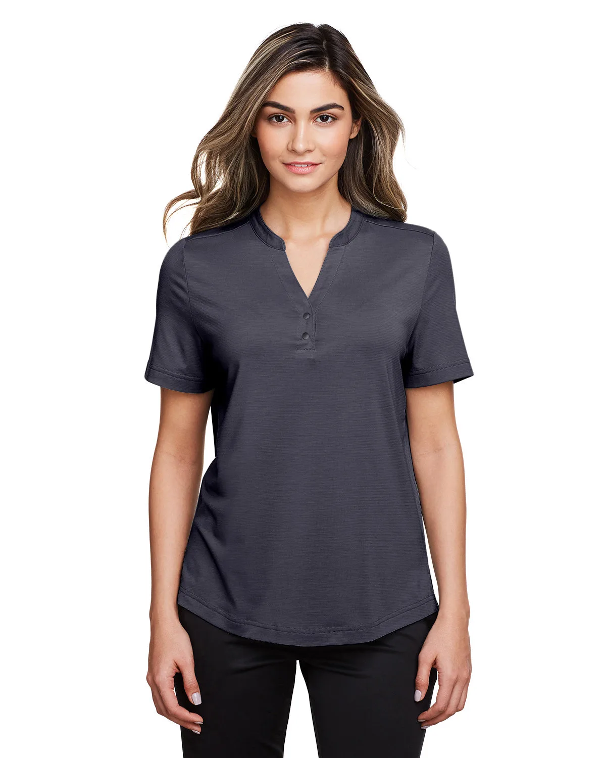 NORTH END Ladies' JAQ Snap-Up Stretch Performance Polo view 3