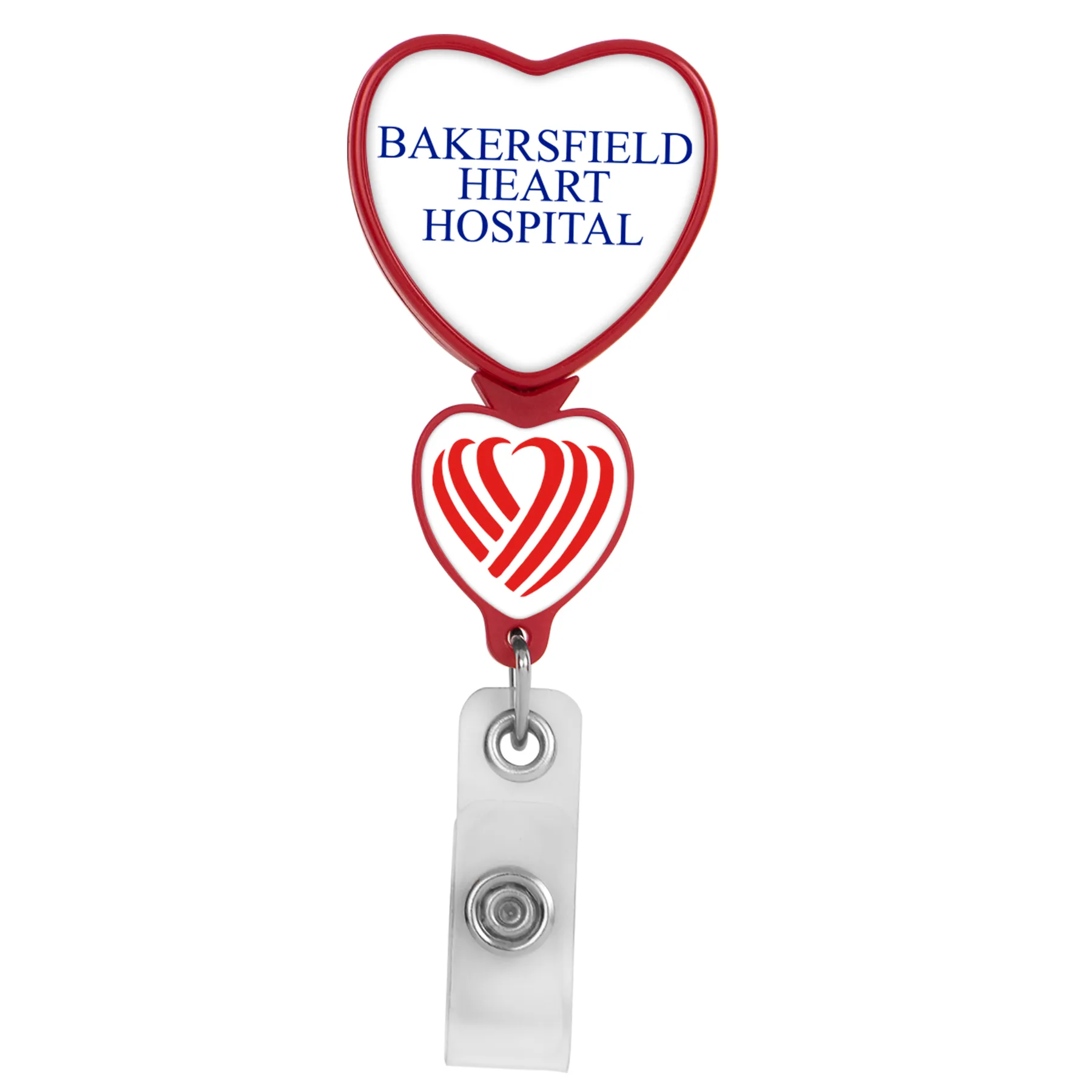 Double Up Heart Retractable Badge Reel view 6
