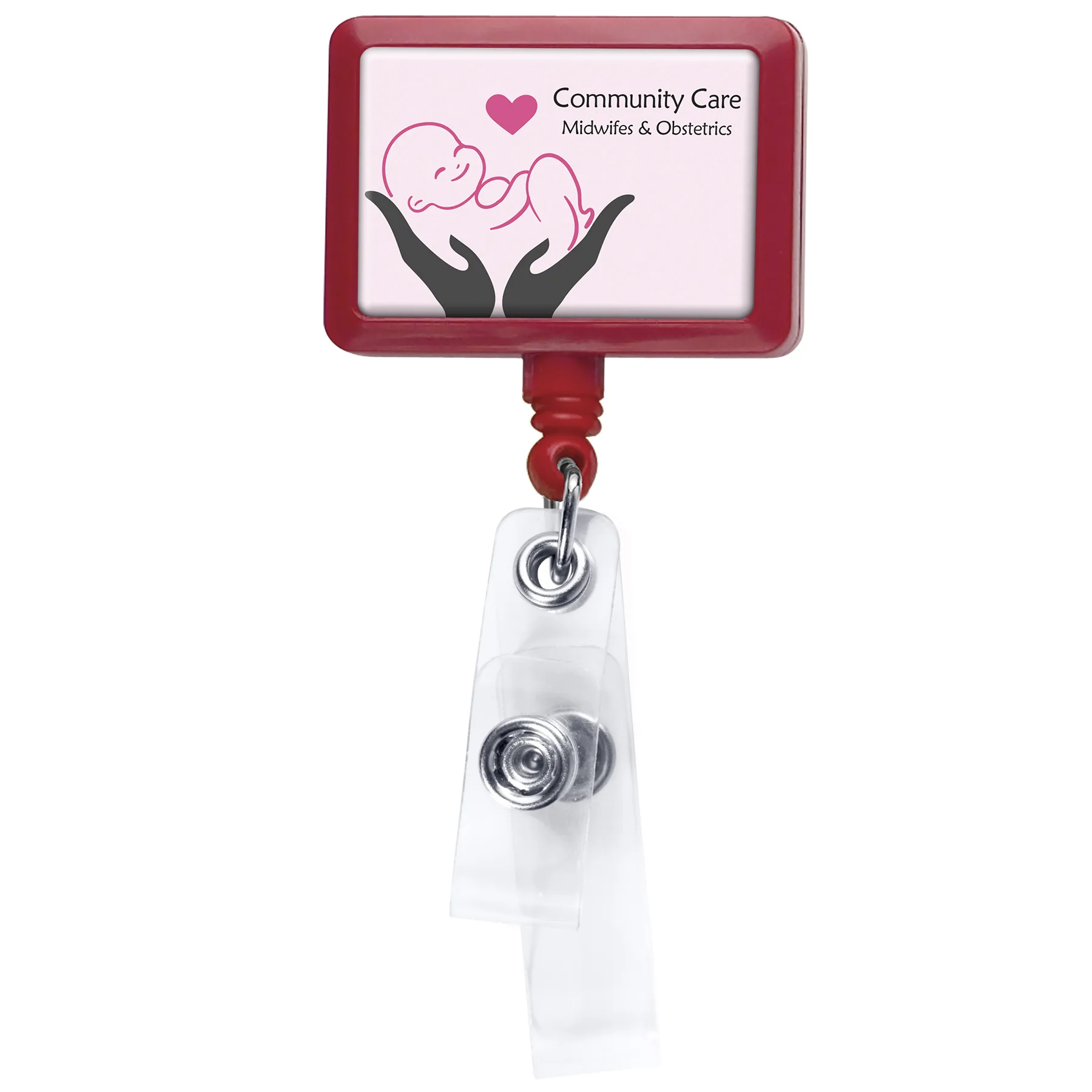 Anti-Microbial Rectangle 2 Strap Retractable Badge Reel view 6