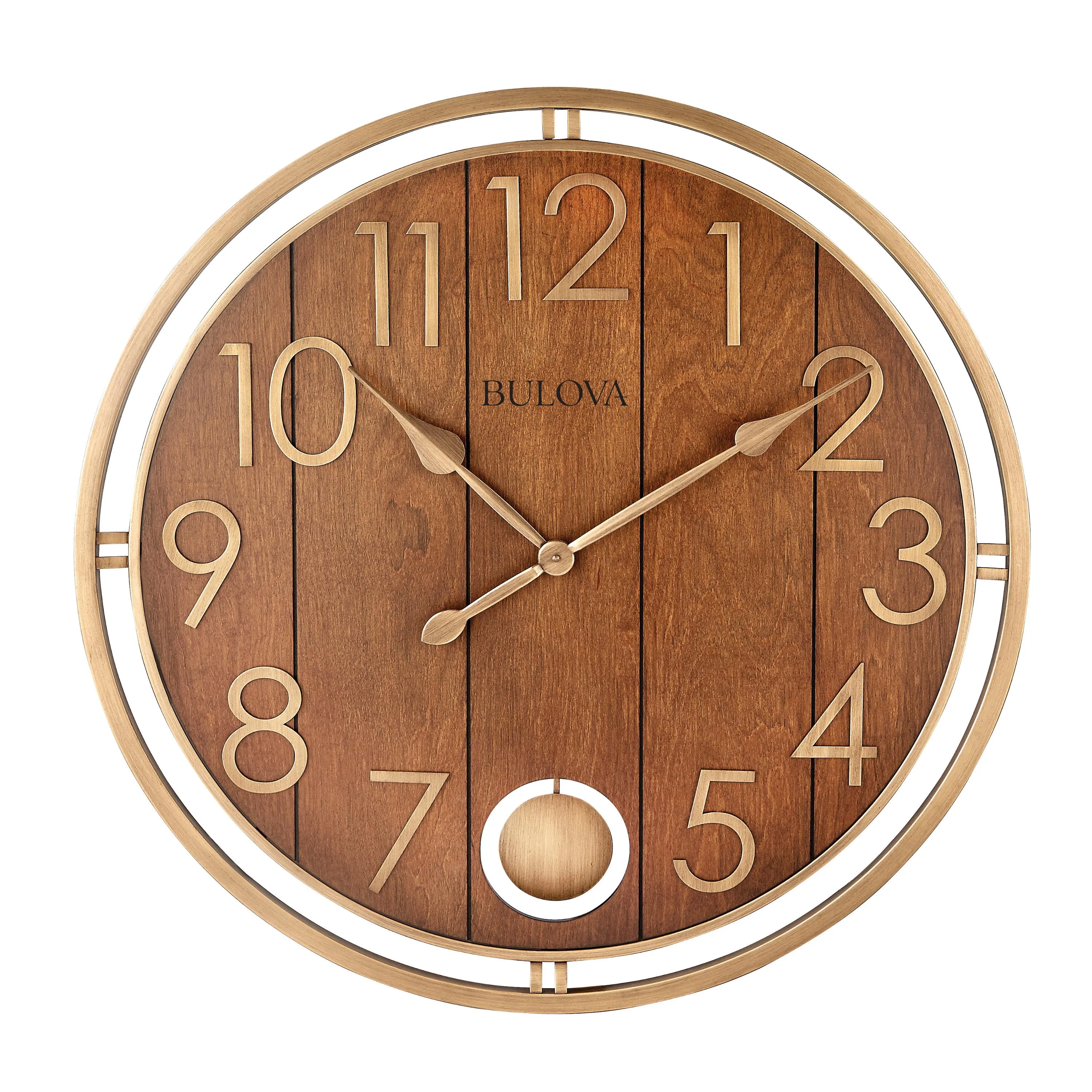 Bulova Clocks Panel Time Decorative Wall Clock