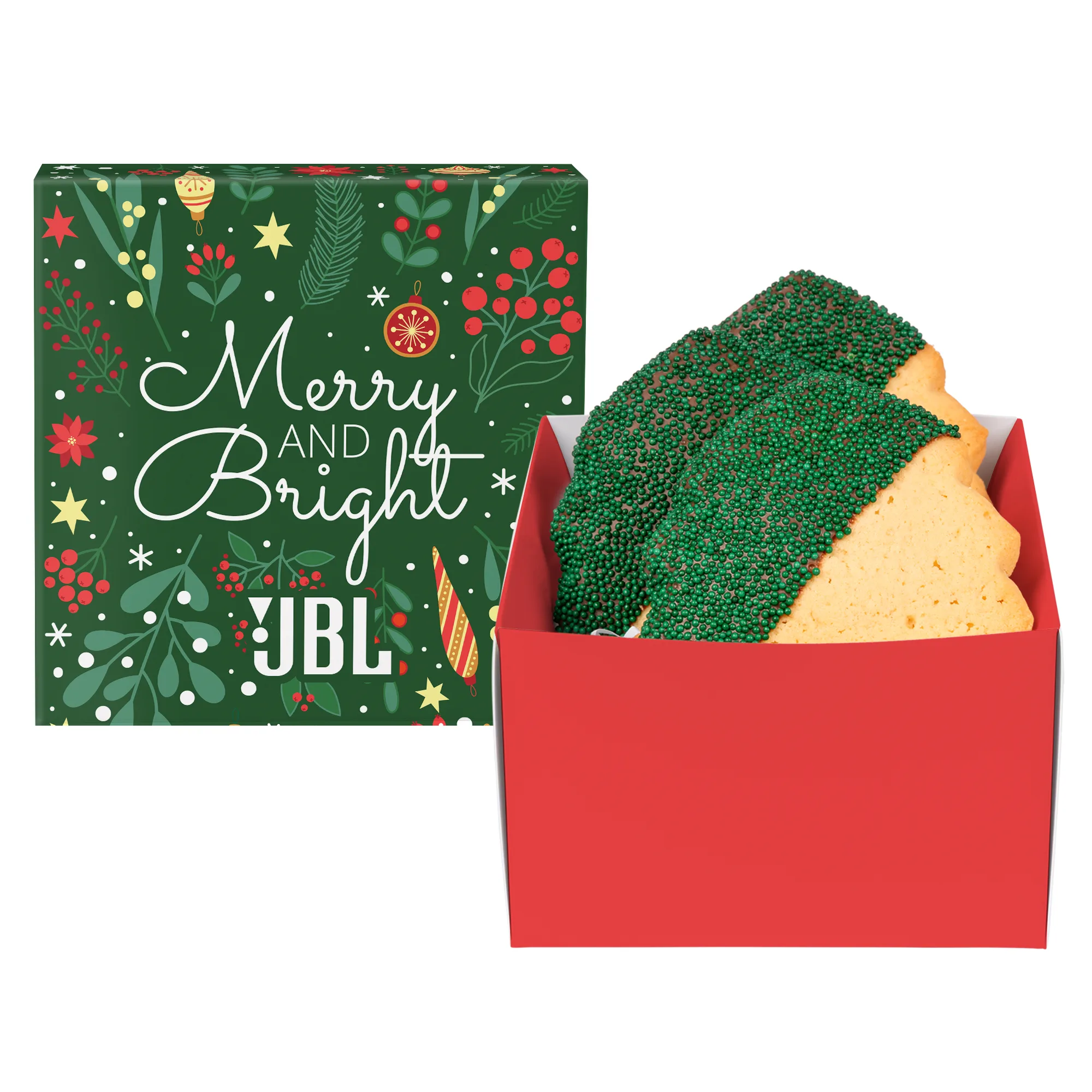 3 Pack Christmas Tree Cookies in Full Color Gift Box view 3