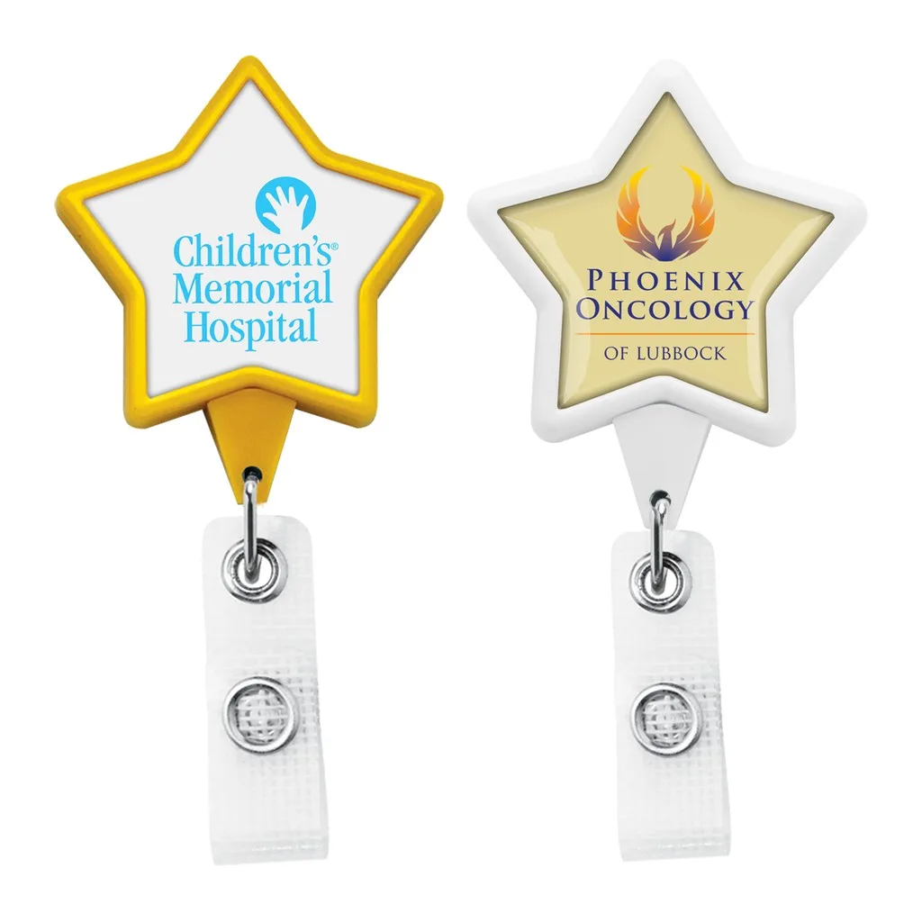 Jumbo Anti-Microbial Star Retractable Badge Reel