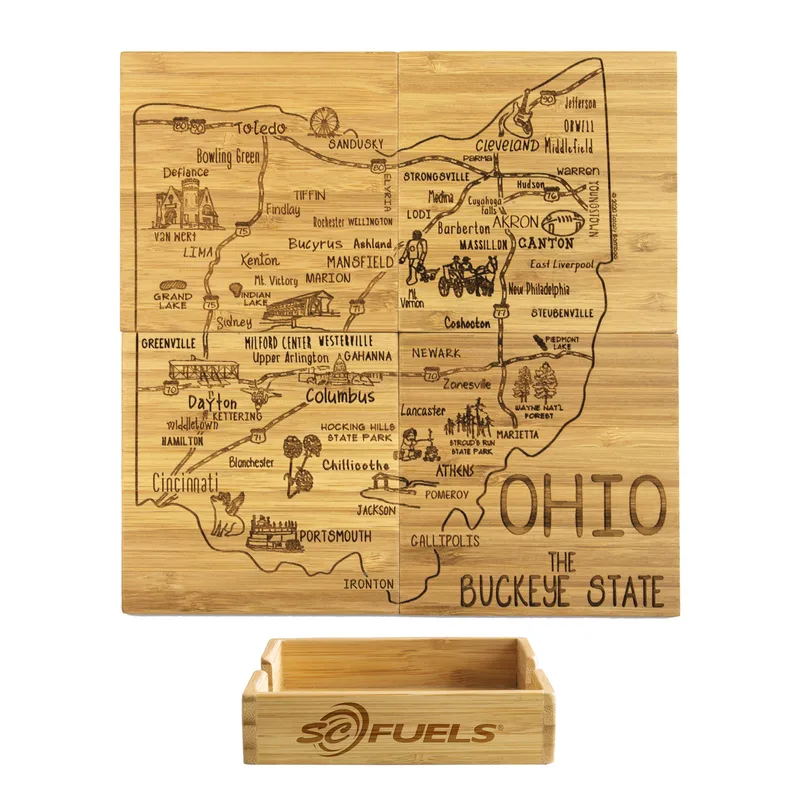 Ohio Puzzle Coaster Set