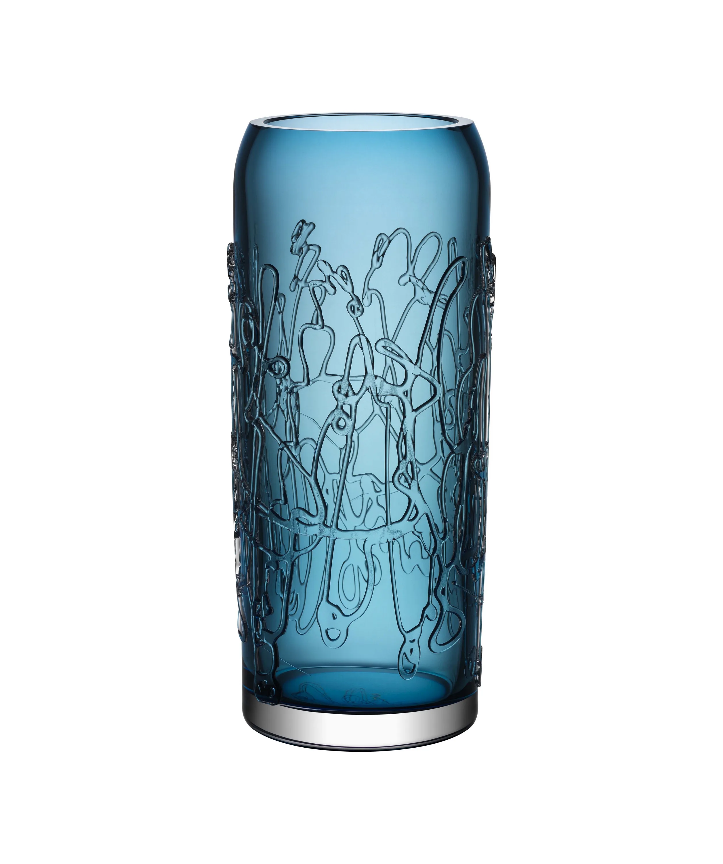 Kosta Boda Twine Large Blue Vase