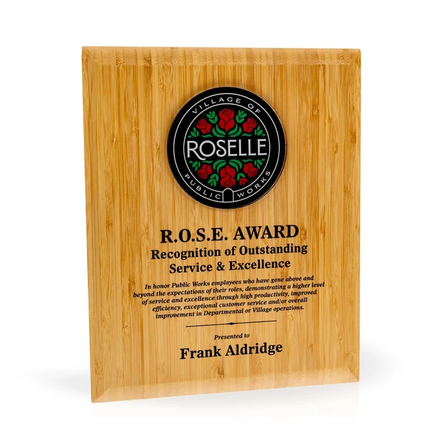 Allegra Bamboo Plaque, 10.5x13