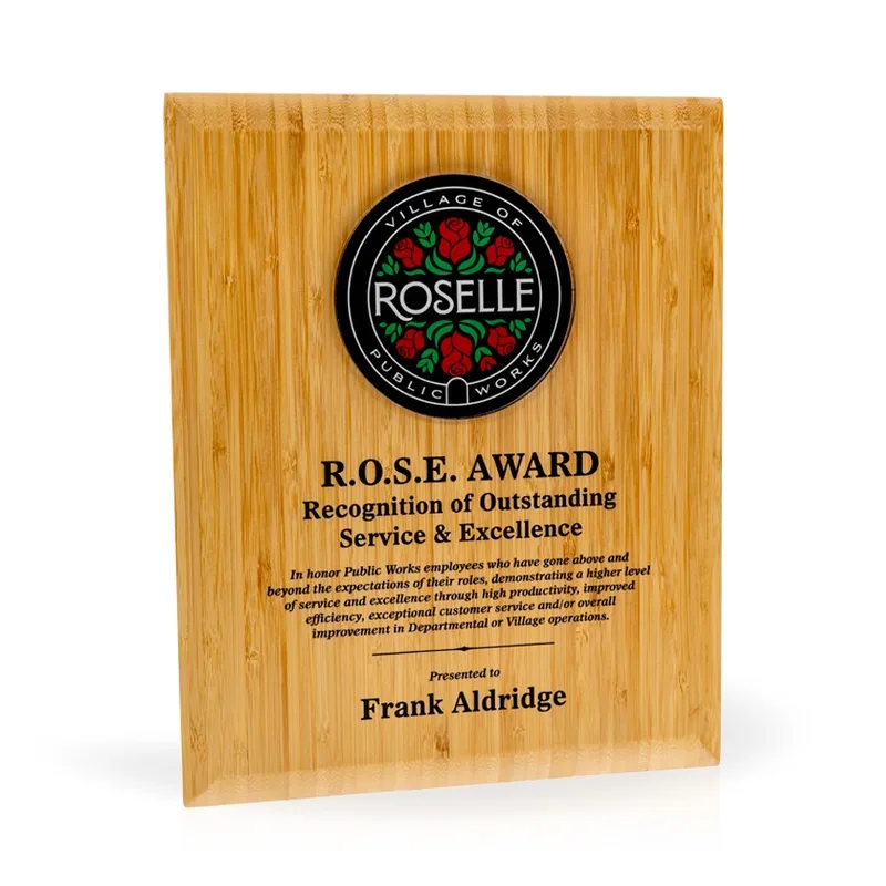 Allegra Bamboo Plaque, 10.5x13
