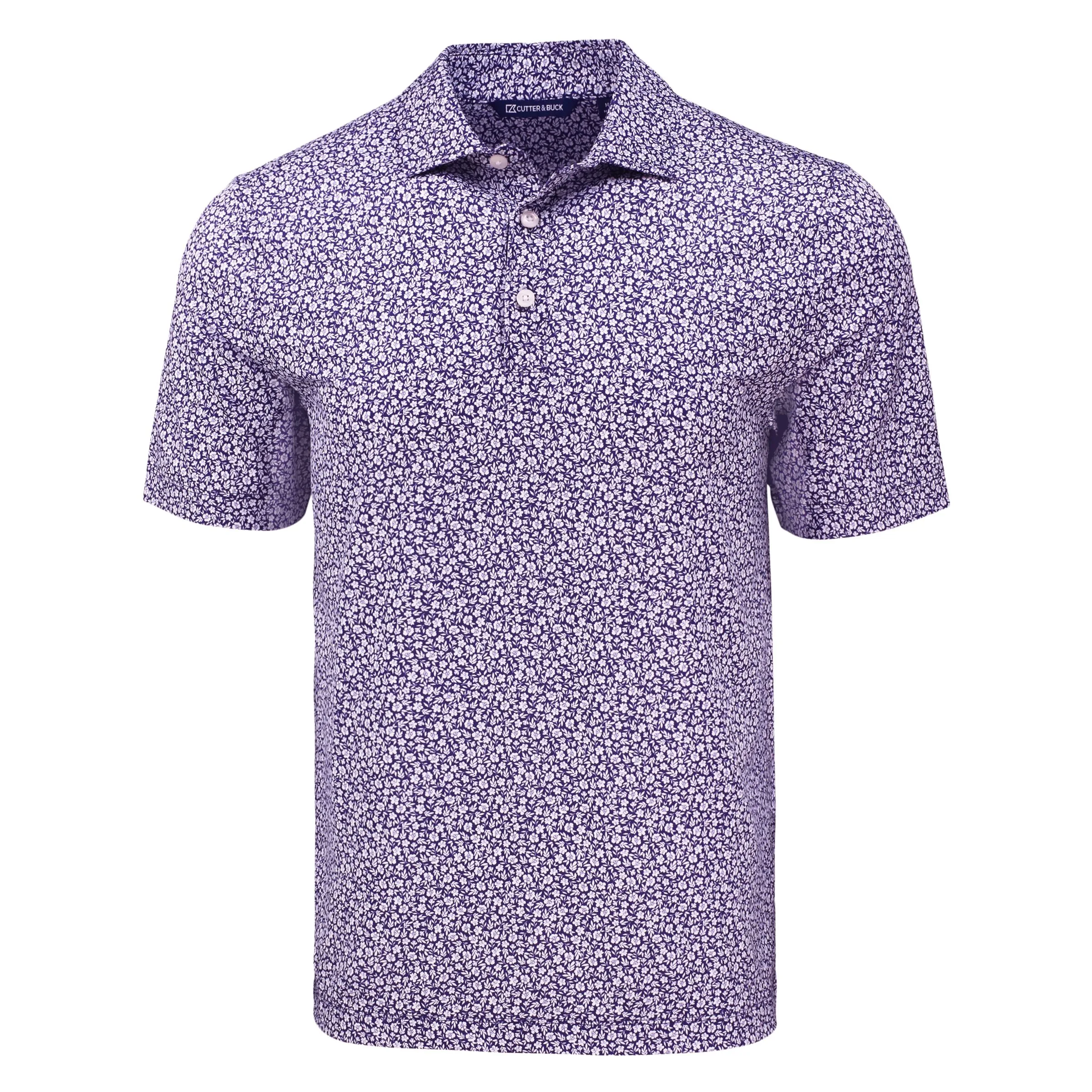 Cutter & Buck Pike Eco Flora Print Recycled Mens Polo view 5