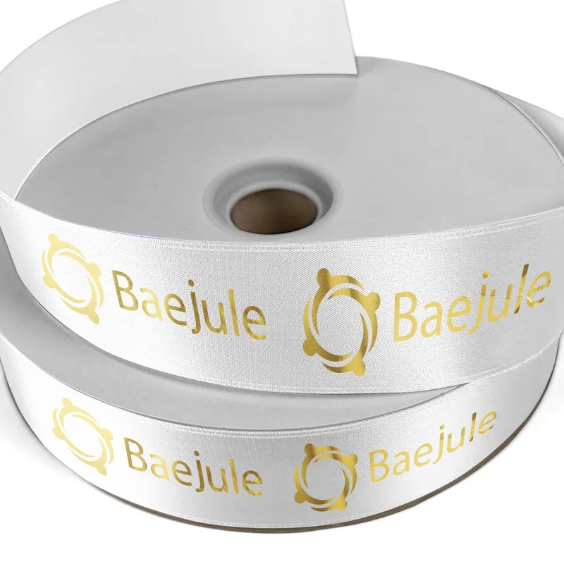 1 1/2" Badge Satin Ribbon - 100yd Roll - Foil Print