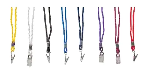 Braided Lanyard w/bull dog clip view 2