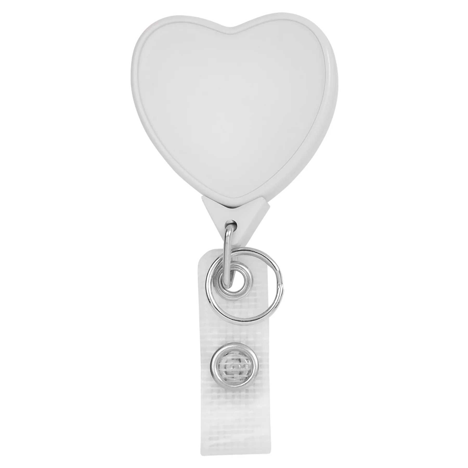 Hemp Jumbo Heart Retractable Badge Reel view 2