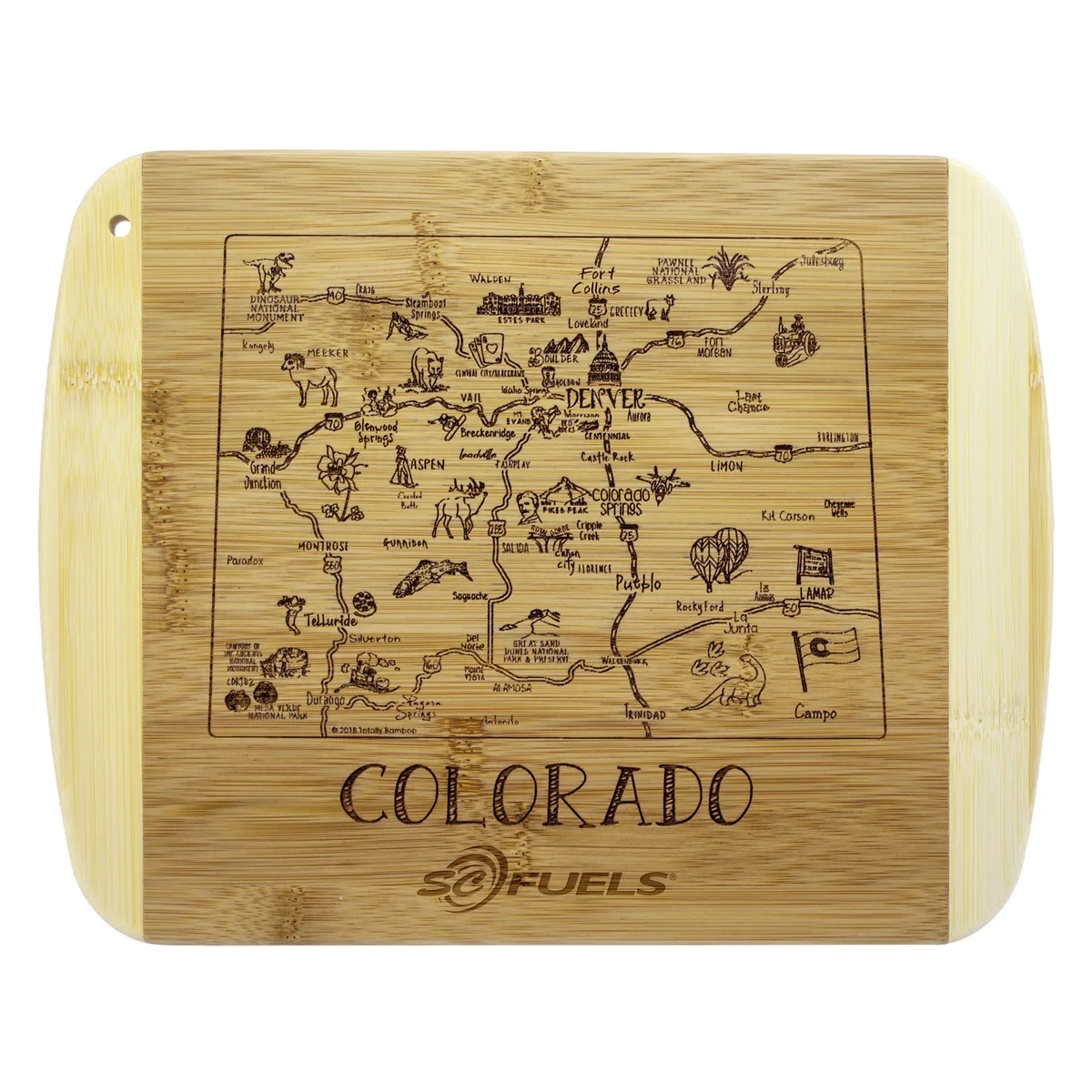 A Slice of Life Colorado Serving & Cutting Board