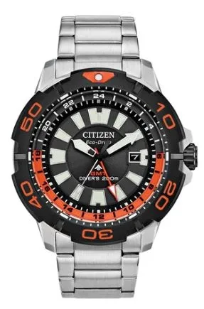 Citizen® Men's Promaster Diver Eco-Drive® Watch w/Black & Orange Accents