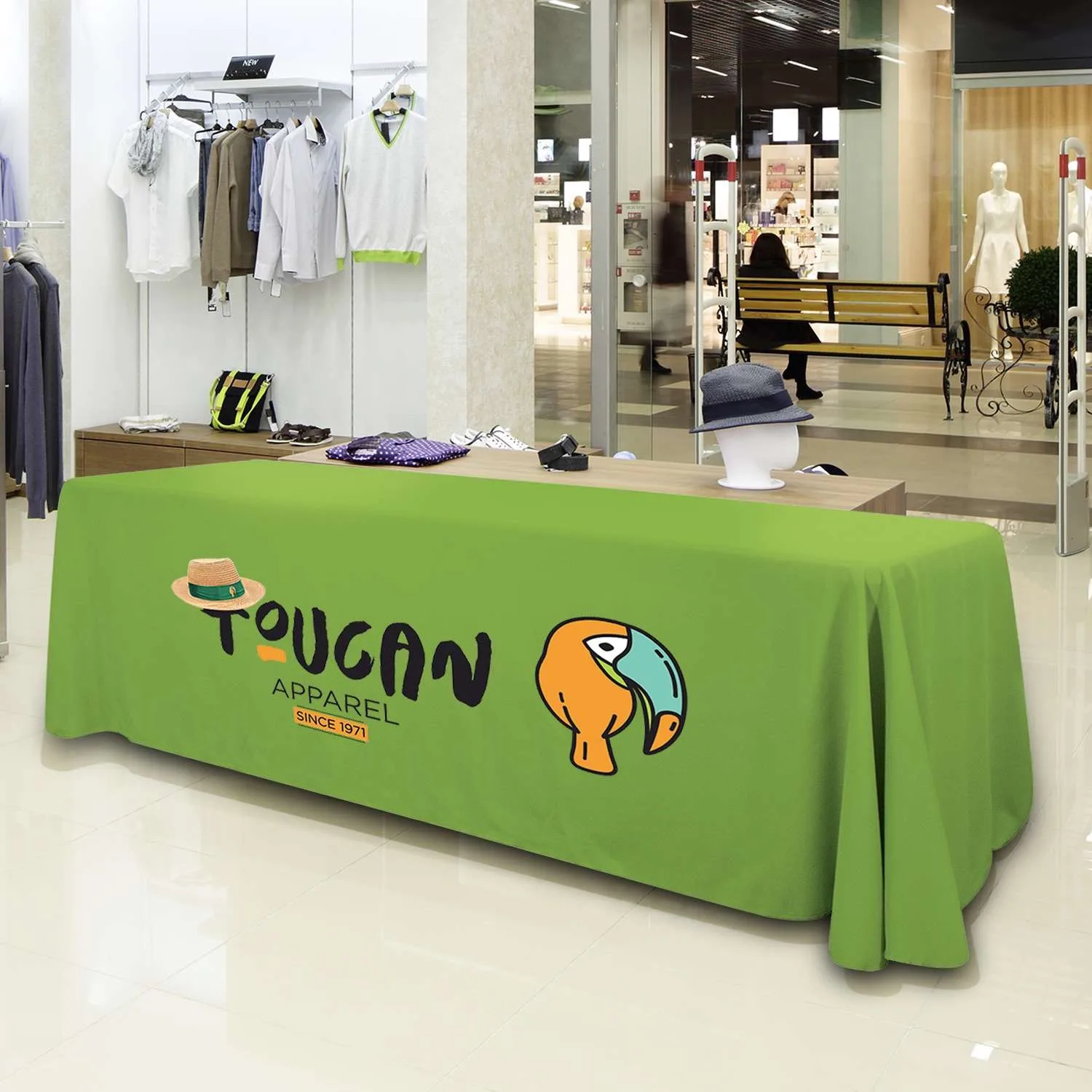 8' Standard Table Throw (Full-Color Front Only) view 3