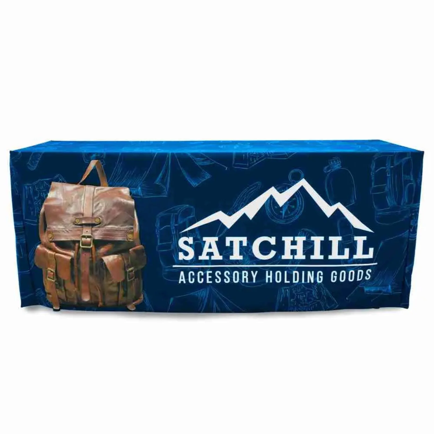 Premium 6' Throw Dye Sublimated Fitted Table Cloth view 2