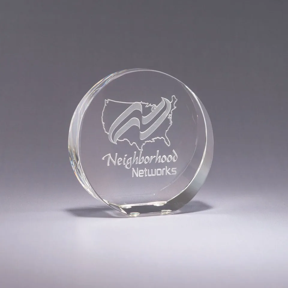 Stand-Up Crystal Paperweight