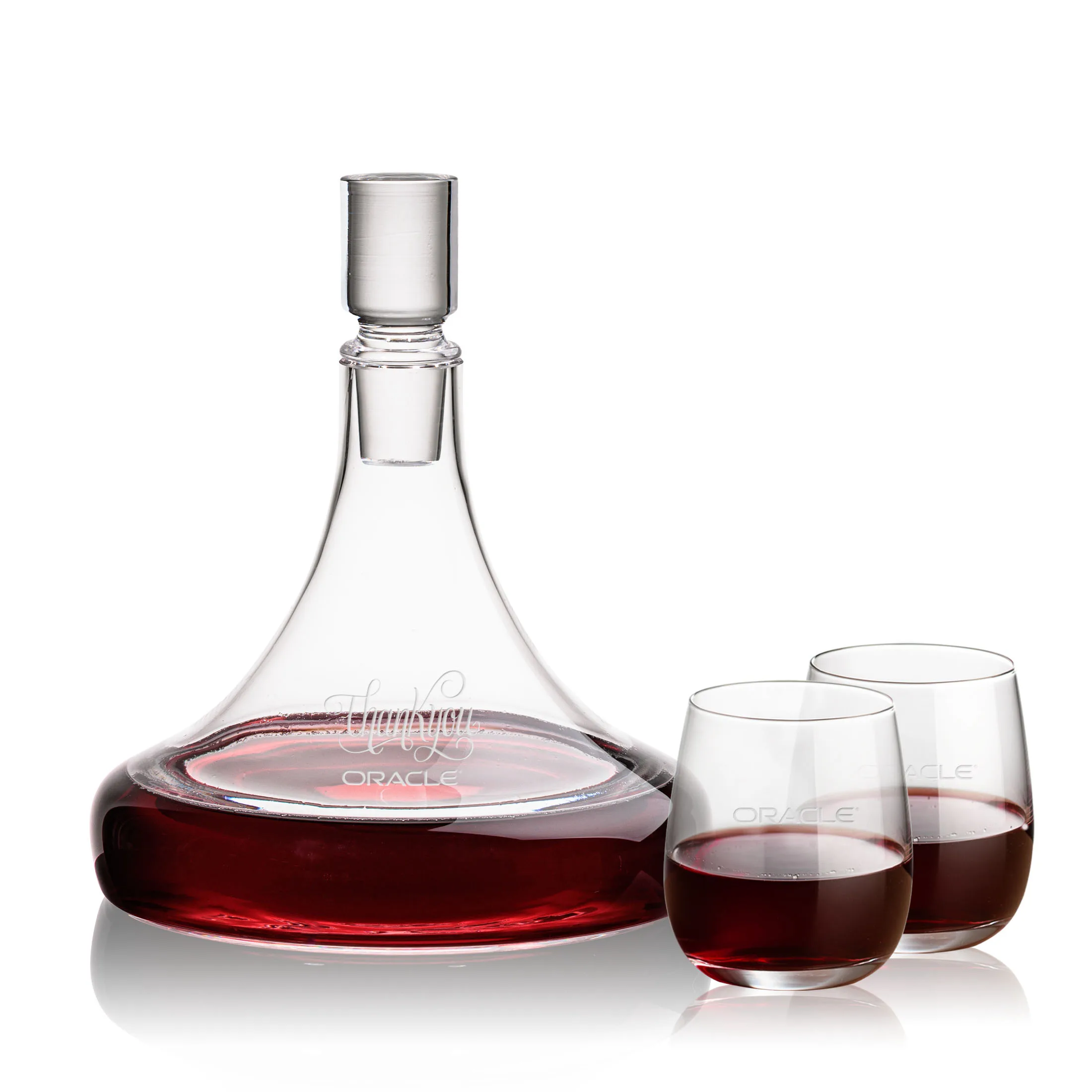 Decanter & 2 Stemless