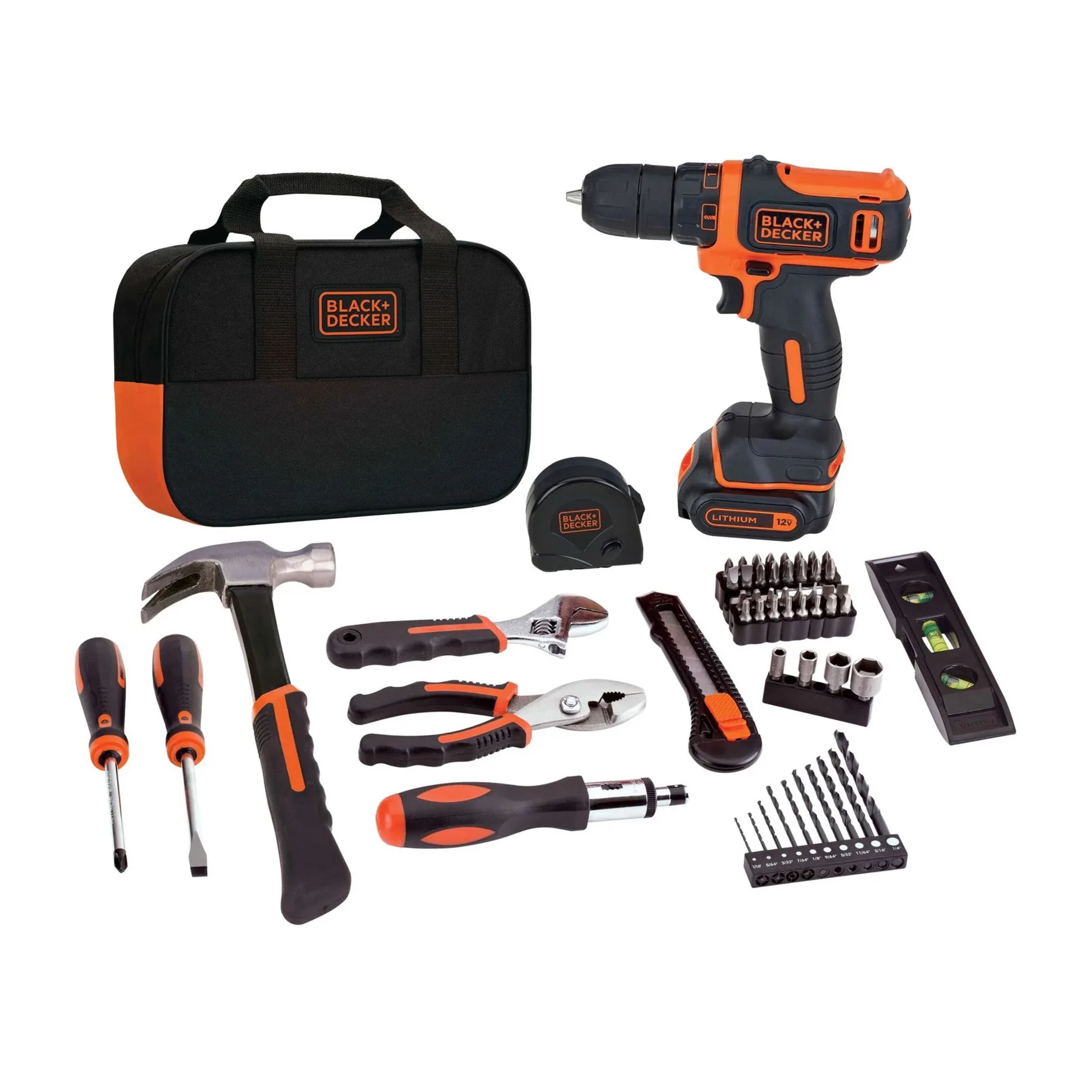 Black & Decker 12V MAX Cordless Drill/Driver + 59-Piece Project Kit