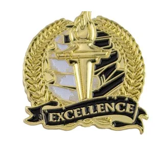 Bright Gold Academic Excellence Lapel Pin (1-1/8")