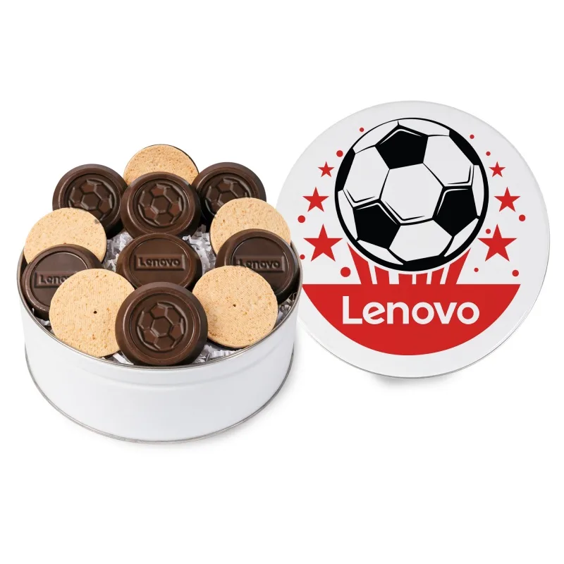 Soccer 12 Piece Truffle Cookie Gift Tin view 3