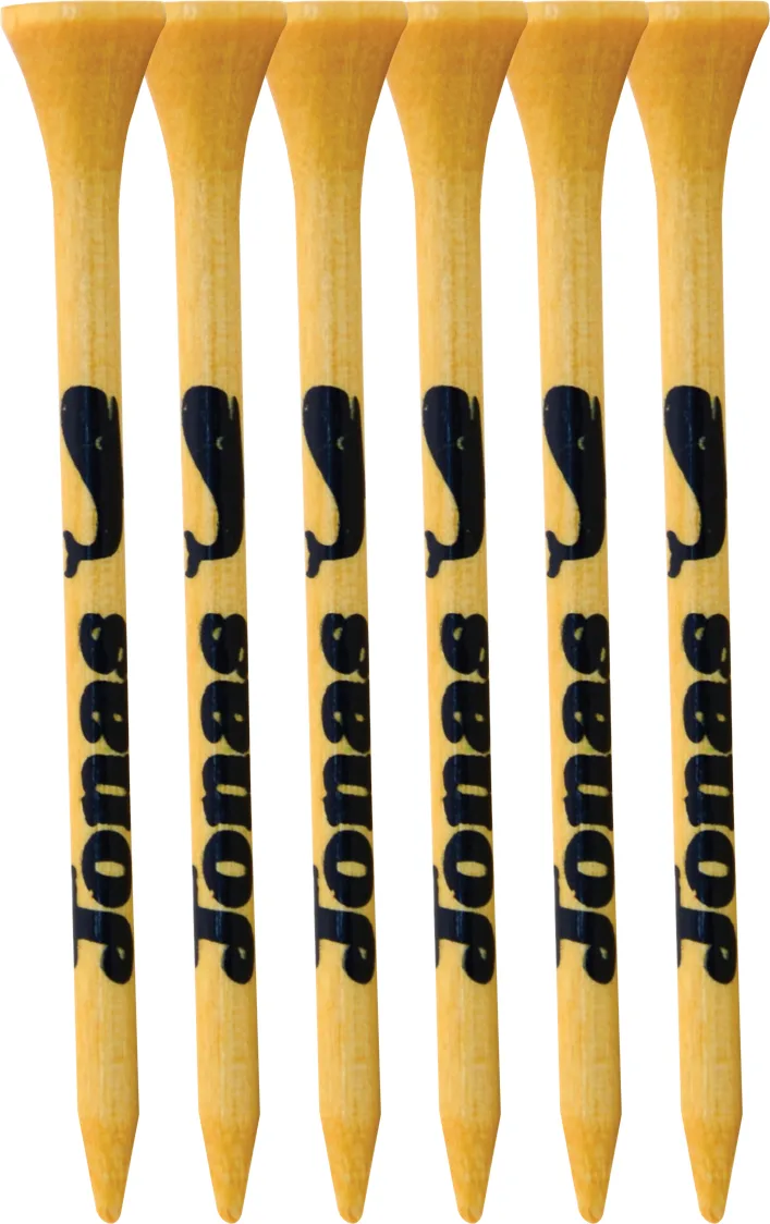 6 Pack of Bamboo Golf Tees 3-1/4"