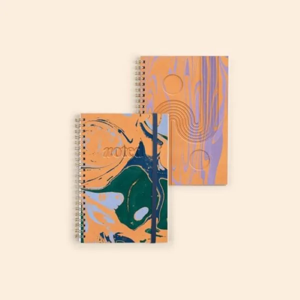 Folio - Marbled + Debossed Leather Cover - Size W