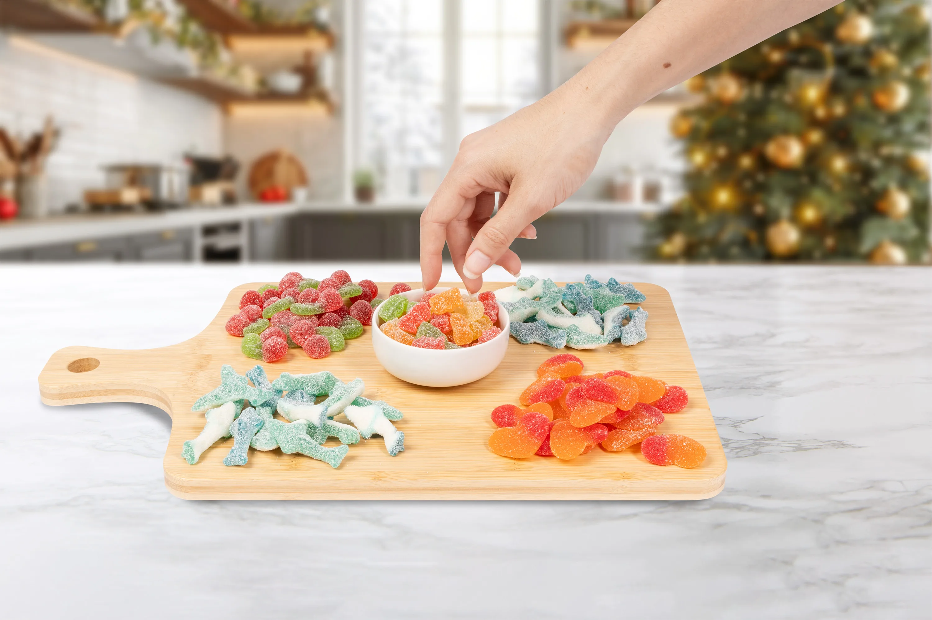 Sour Gummy Charcuterie Tray in Custom Box view 3