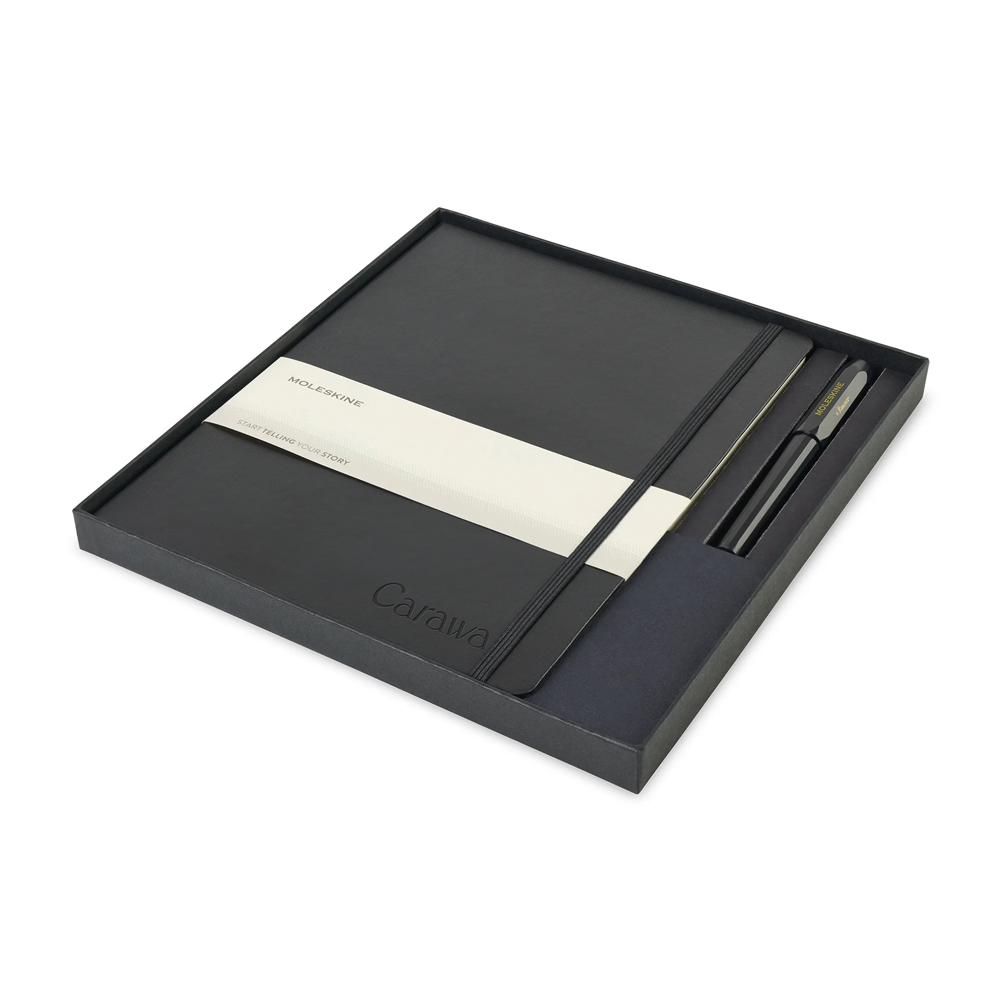 Moleskine® X-Large Notebook and Kaweco Pen Gift Set - Black