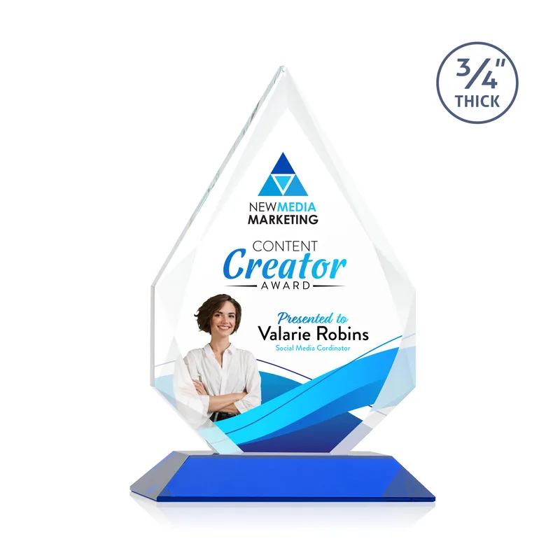 VividPrint™, Standard base, Blue, 5" x 7.75" x 3"