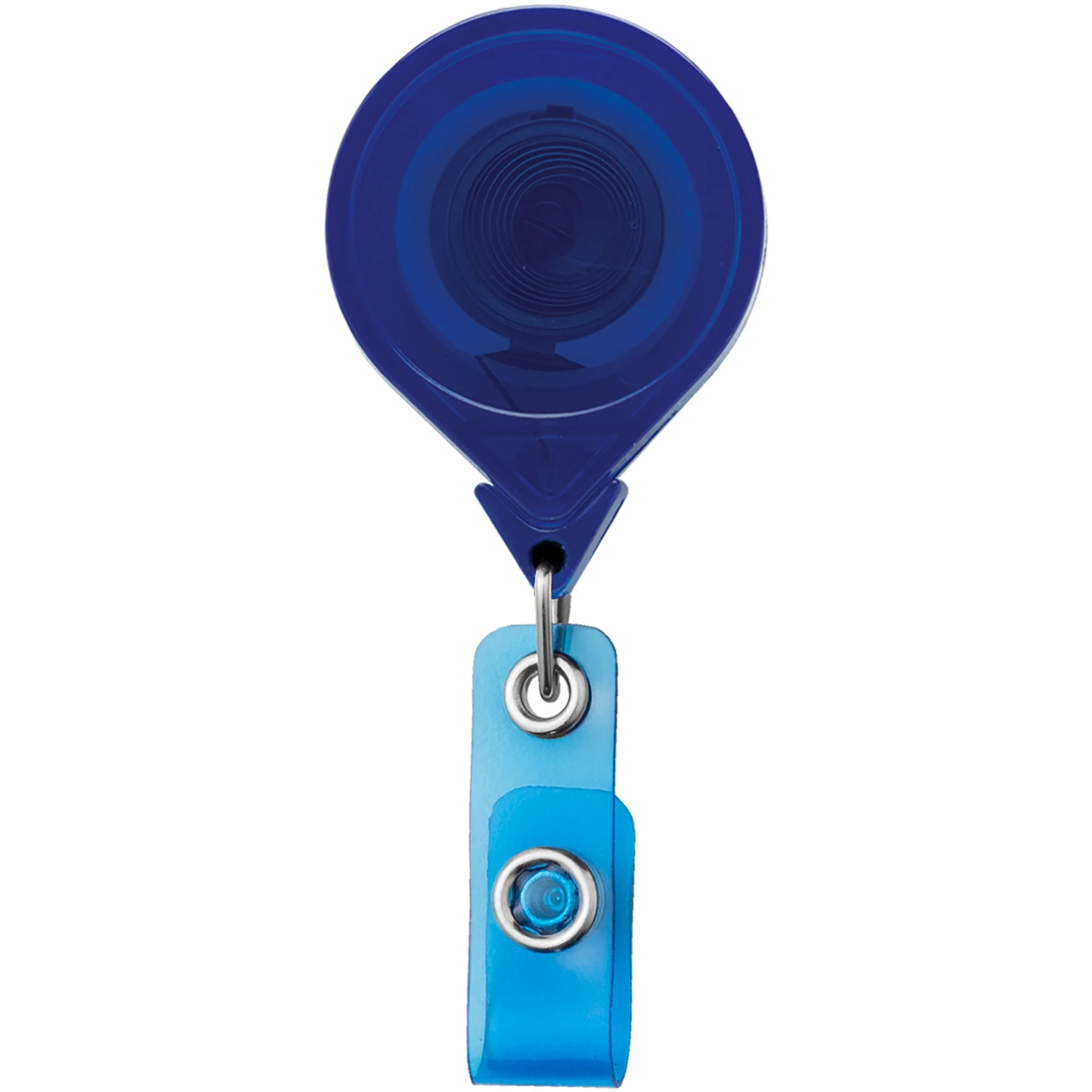 Jumbo Round Retractable Badge Reel, translucent color view 2