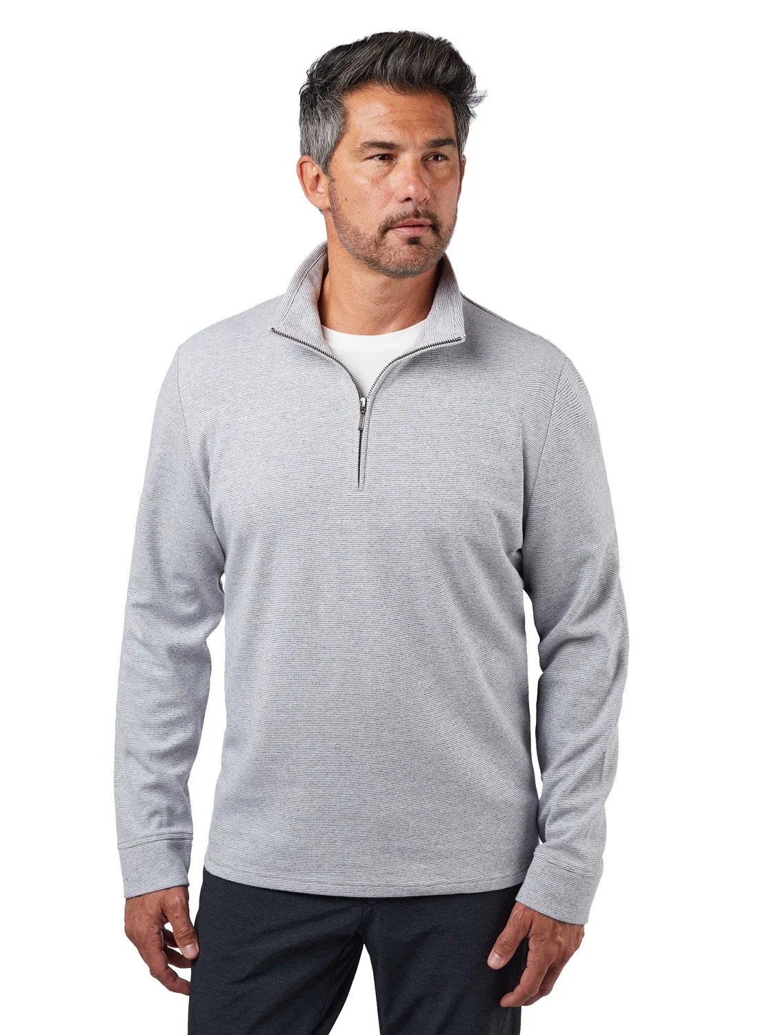 Cardiff Quarter-Zip Cotton Fleece Pullover view 5