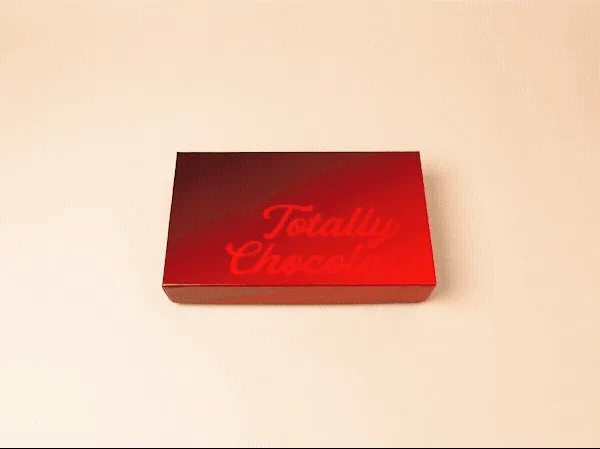 9"x 5" Custom Decorated Chocolate Shape with Luxury Custom Packaging view 2
