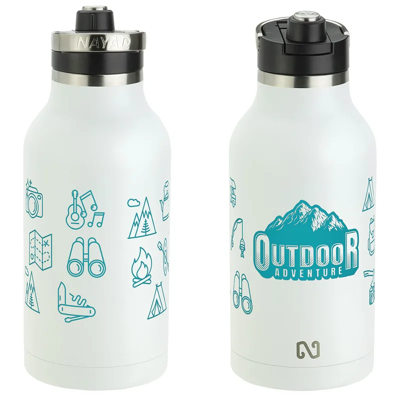 NAYAD® Traveler 64 oz Stainless Double-wall Bottle with Twist-Top Spout