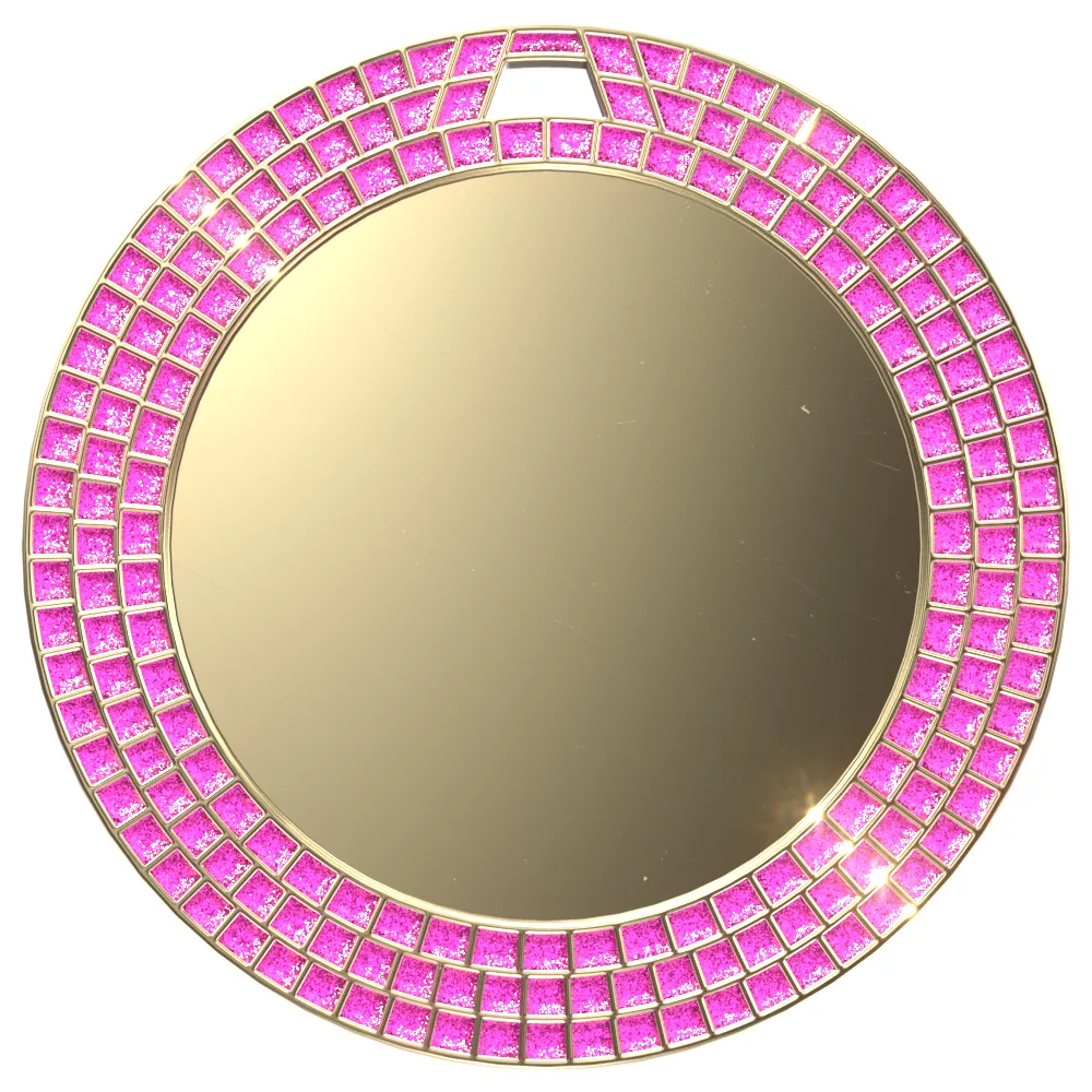Vibraprint® Bright Pink GEM Insert Medallion (2-3/4") view 2