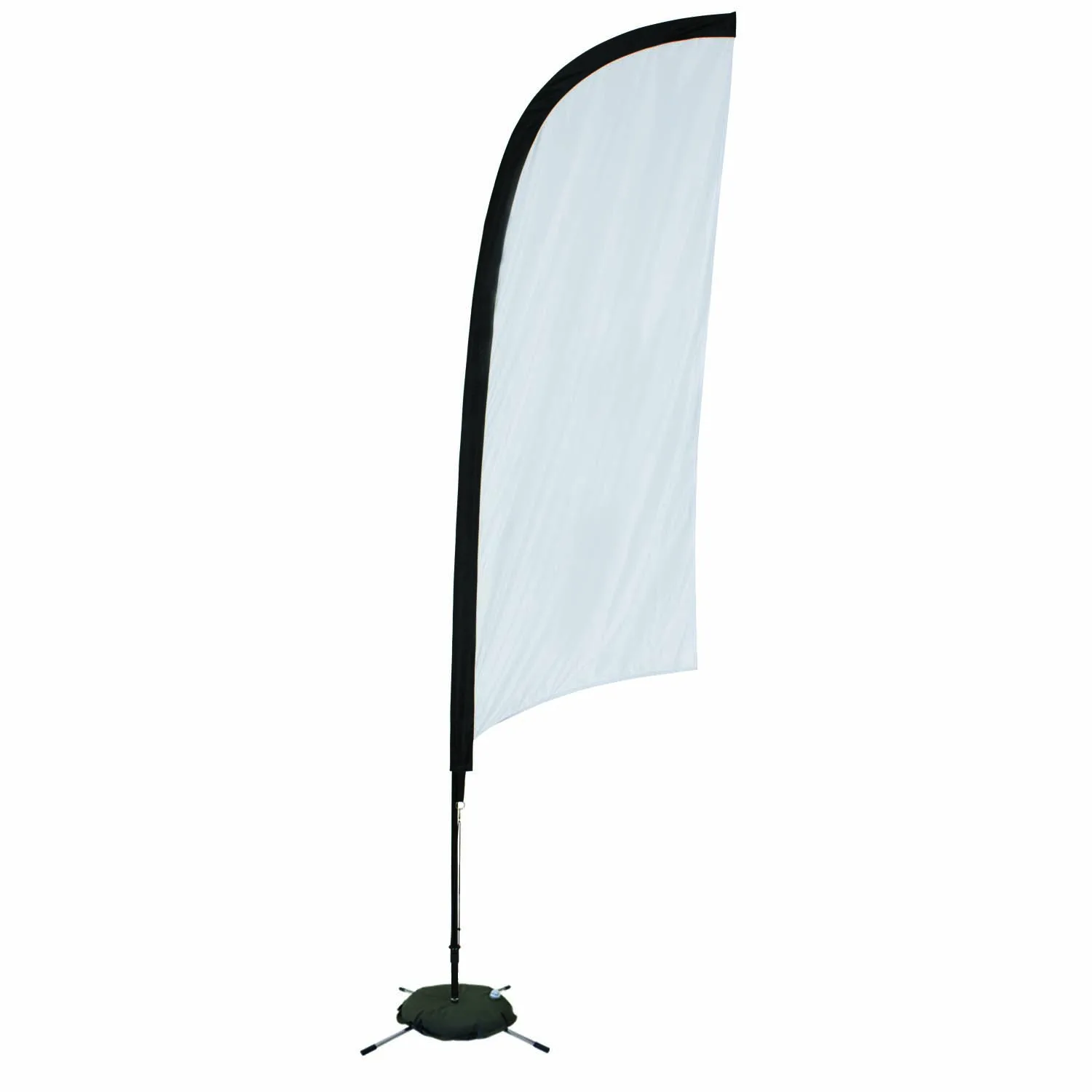 9' Premium Razor Sail Sign Flag, 1-Sided, Scissor Base view 2