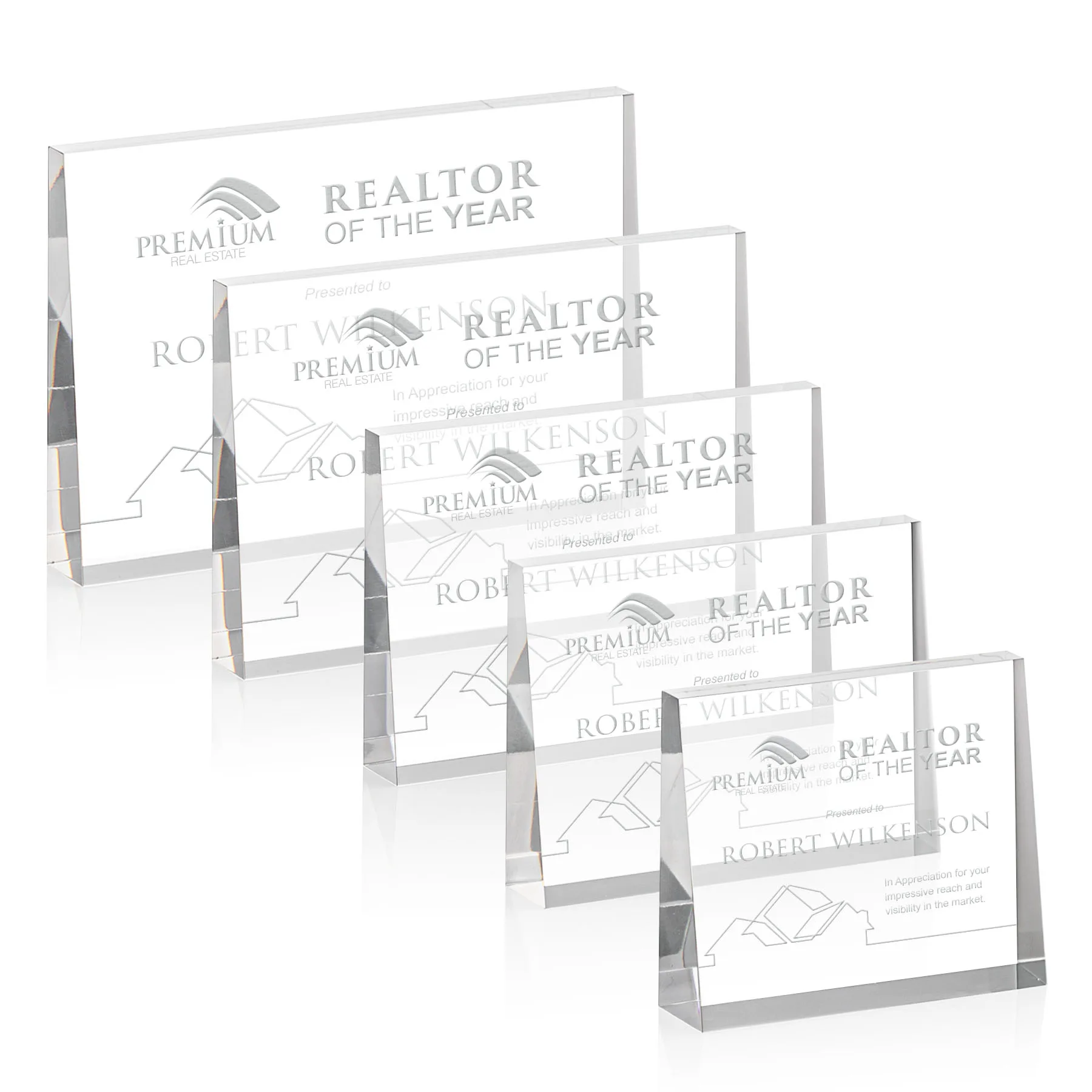 Laser Engraving, Horizontal, Clear