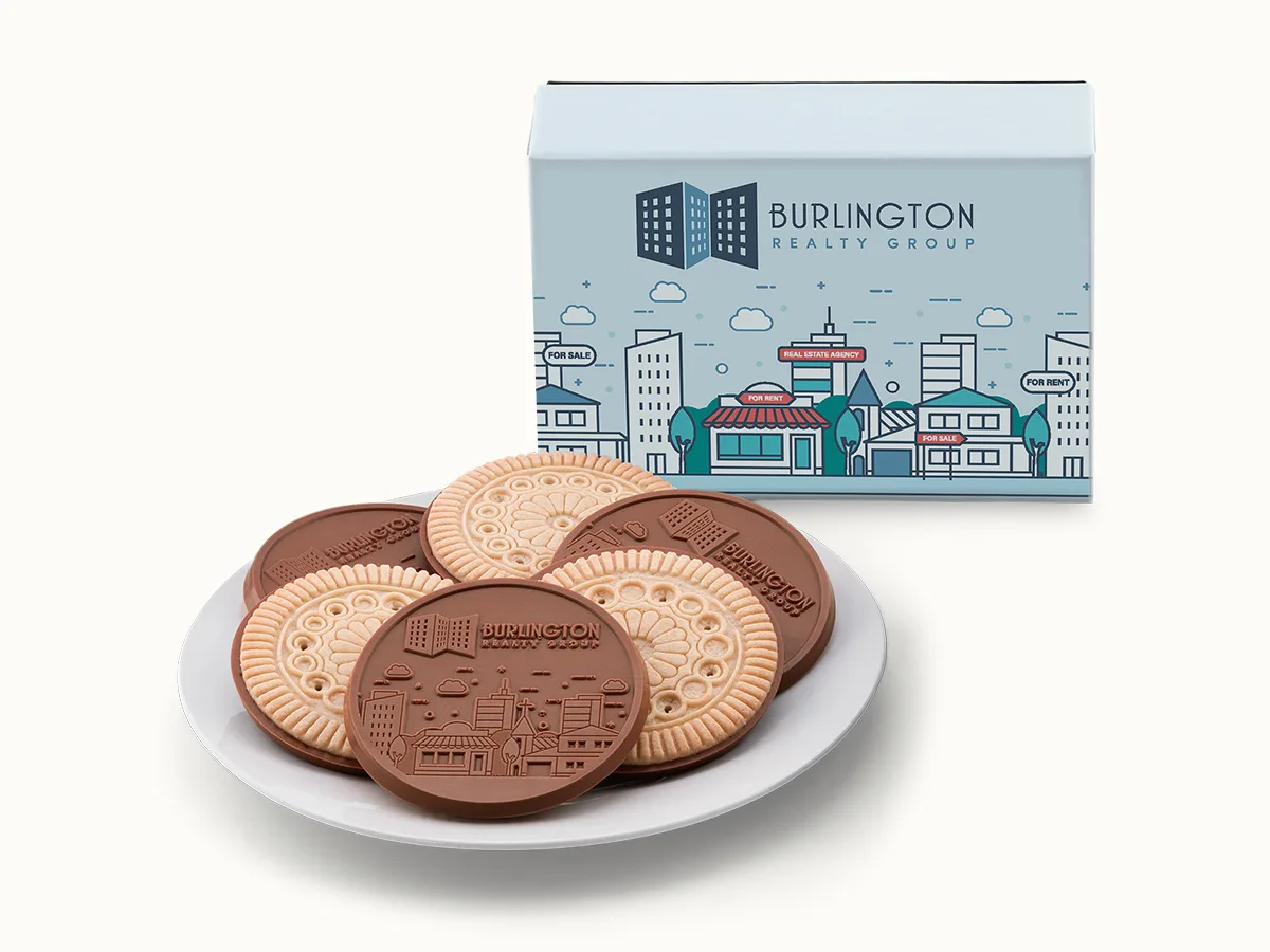 Decadent 6-Piece Chocolate Cookie Gift Set with Luxury Custom Packaging view 2