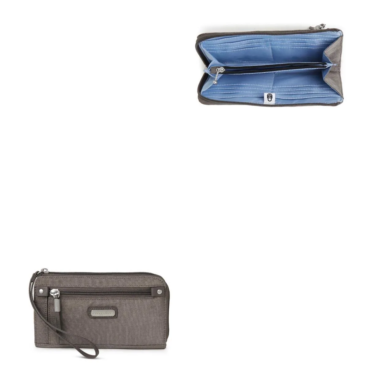 Baggallini® Zip Around Wallet - Sterling Shimmer Gray