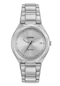 Citizen® Ladies' Corporate Exclusive Eco-Drive® Stainless Steel Watch w/Silver-Tone Dial