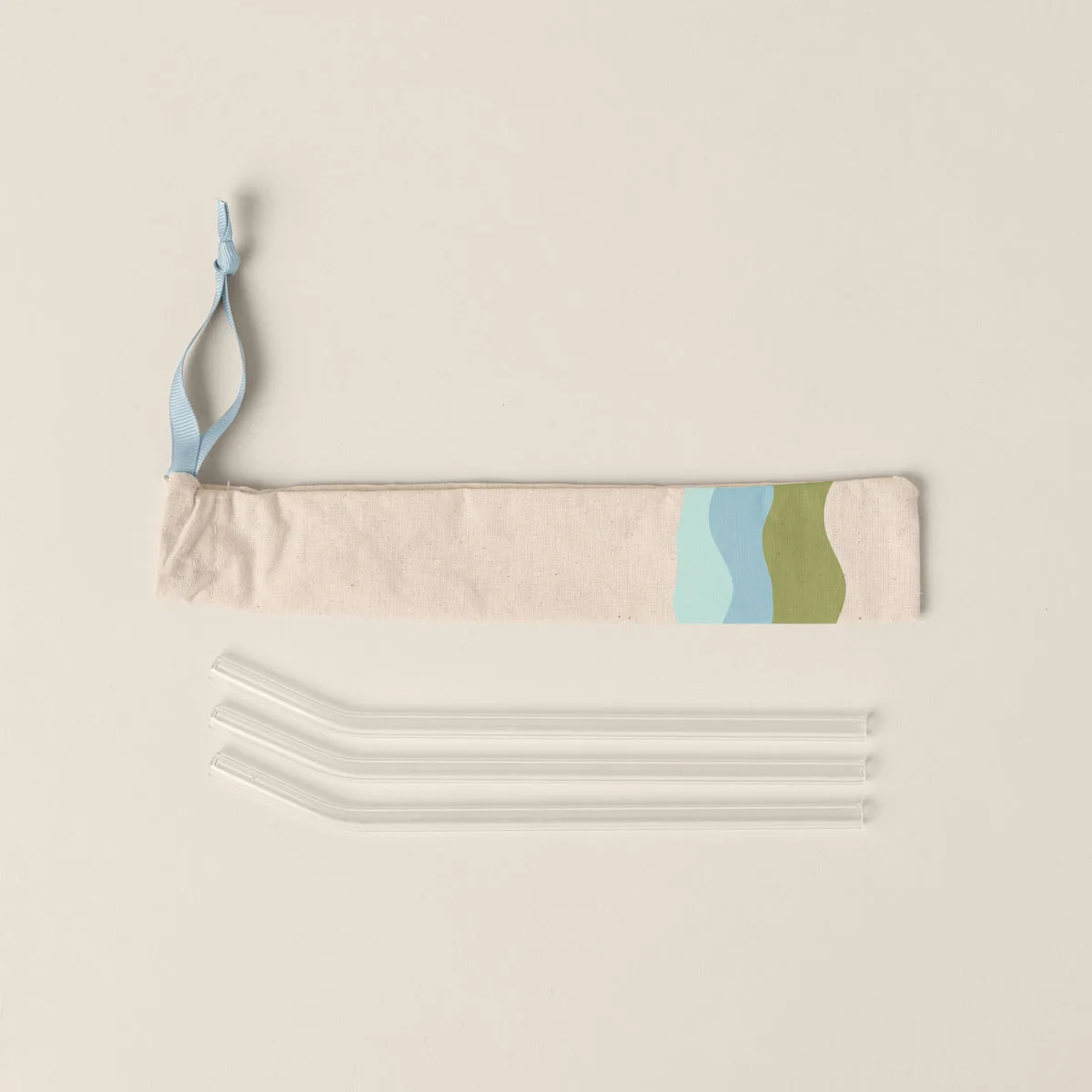 Natural Canvas Pouch For Reusable Straws view 2