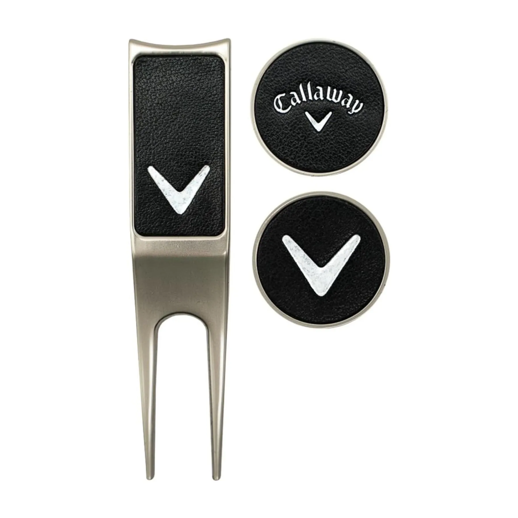 Callaway Leather Divot Tool and Ball Marker Kit